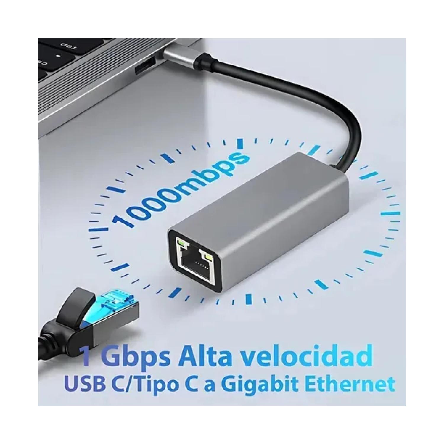 Adaptador De RED USB C A Ethernet Gigabit Gris Mlab-1