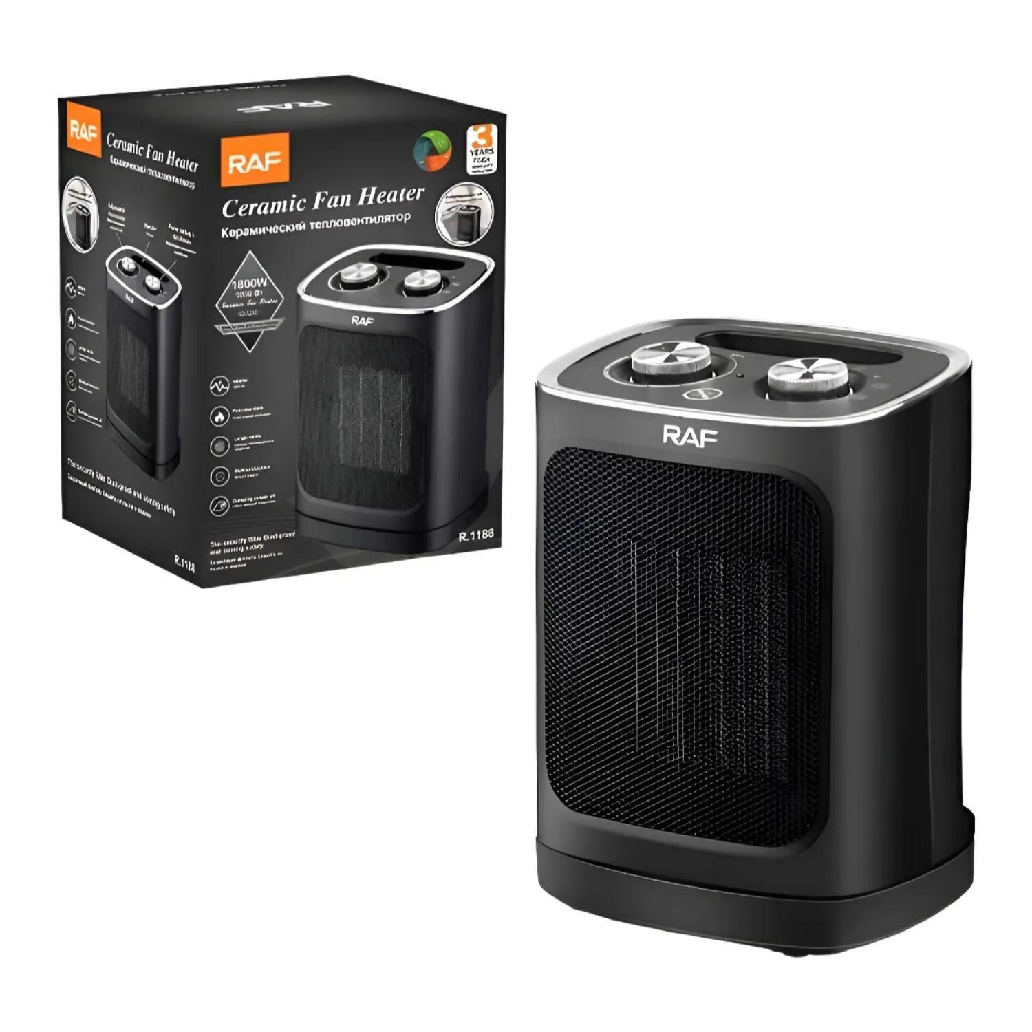 Calefactor Termoventilador Oscilante 1800W R1188 Negro-4