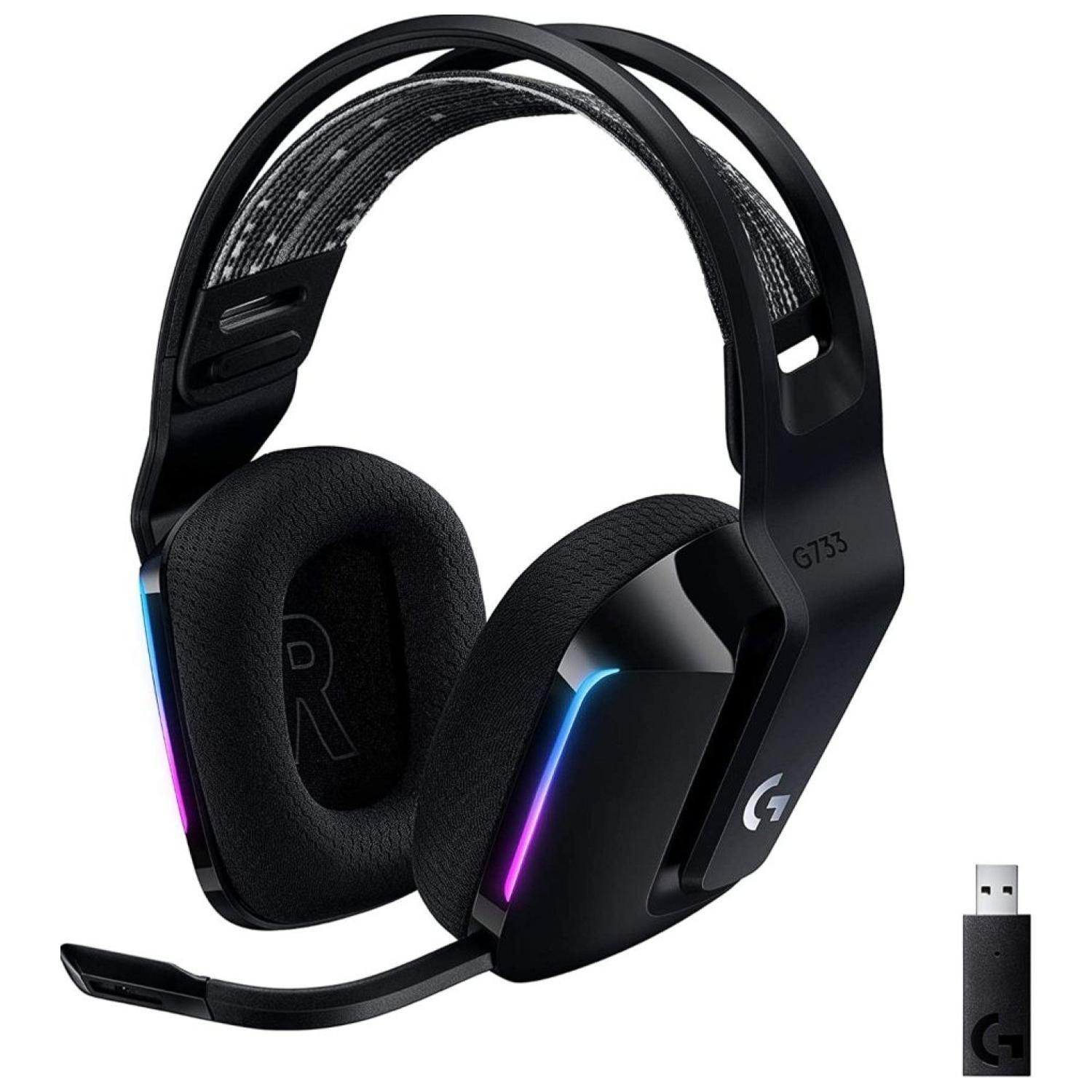 Audifono Gamer Inalambrico RGB Lightspeed Negro G733-1