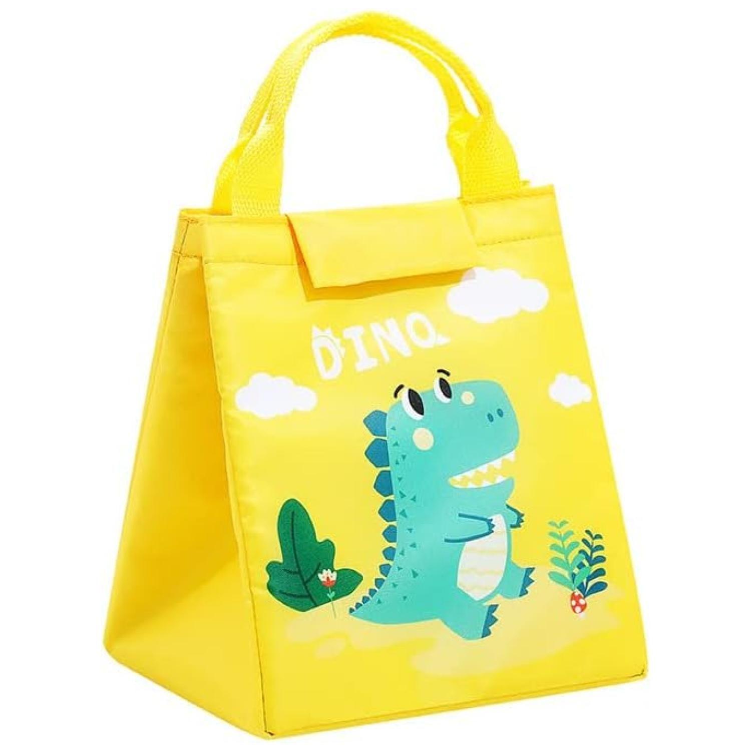 Lonchera Bolsa Termica Amarillo Dinosaurio Donloise Kawaii-0