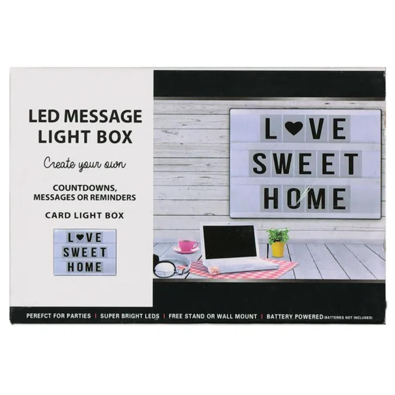 Pizarra Luminosa LED USB Living Habitacion Eventos 30x22x5cm-2
