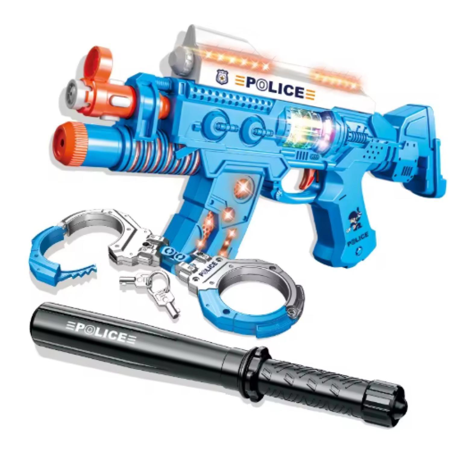 Juguete Set De Policia Luces Y Sonidos 3 En 1 Infantil-2