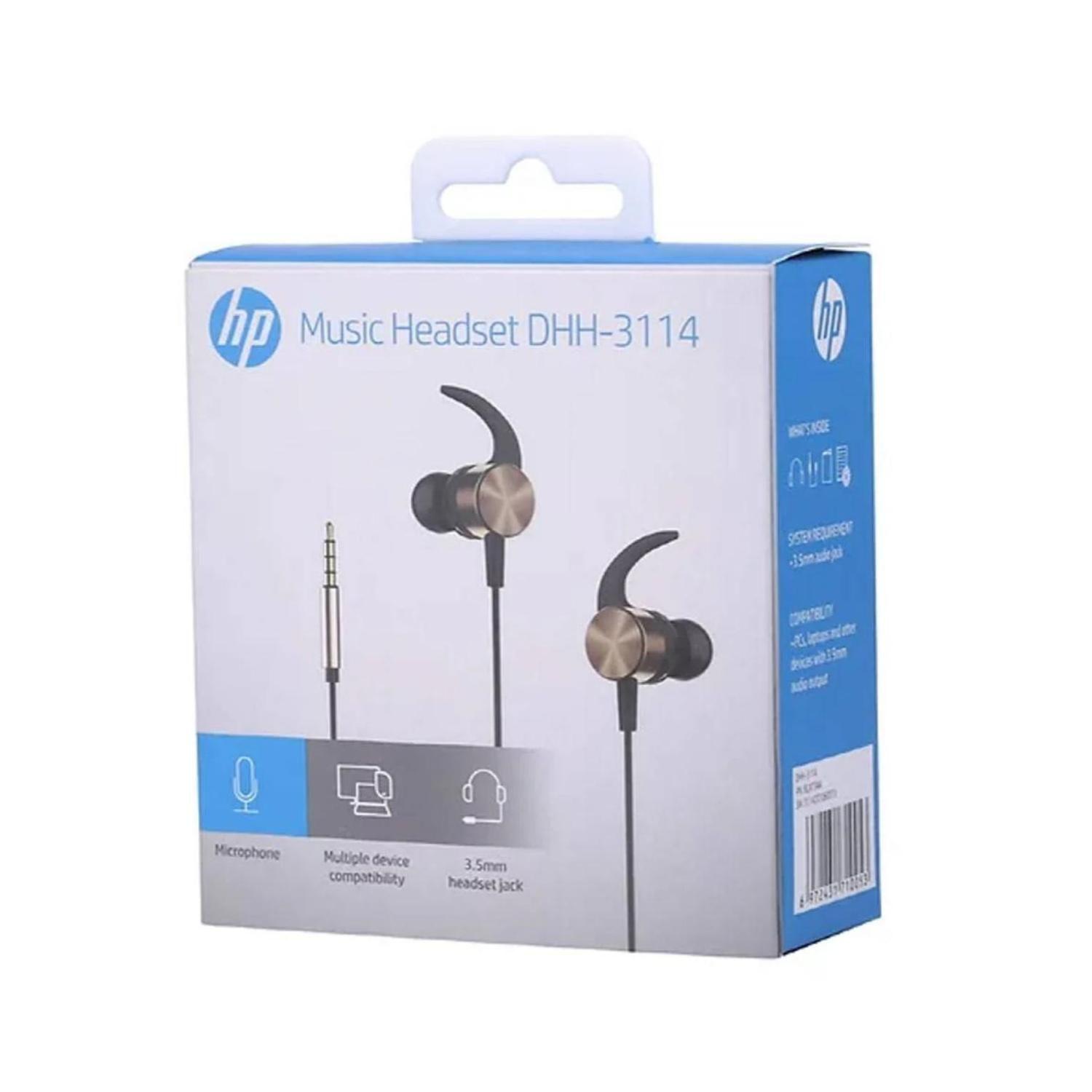 Audifonos Alambricos InEar Jack 3.5mm Gold DHH-3114-2