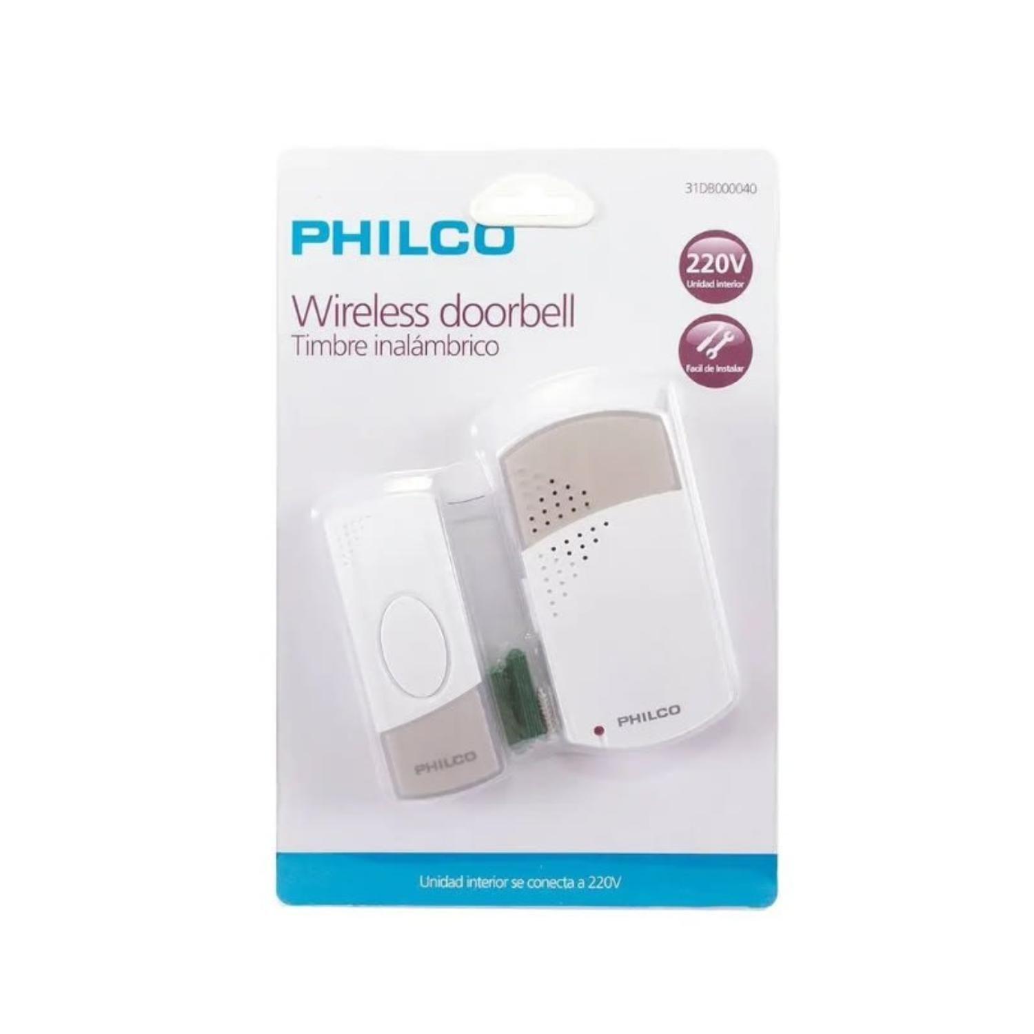 Timbre Inalambrico Con 32 Tonos Diferentes 220V Blanco -2