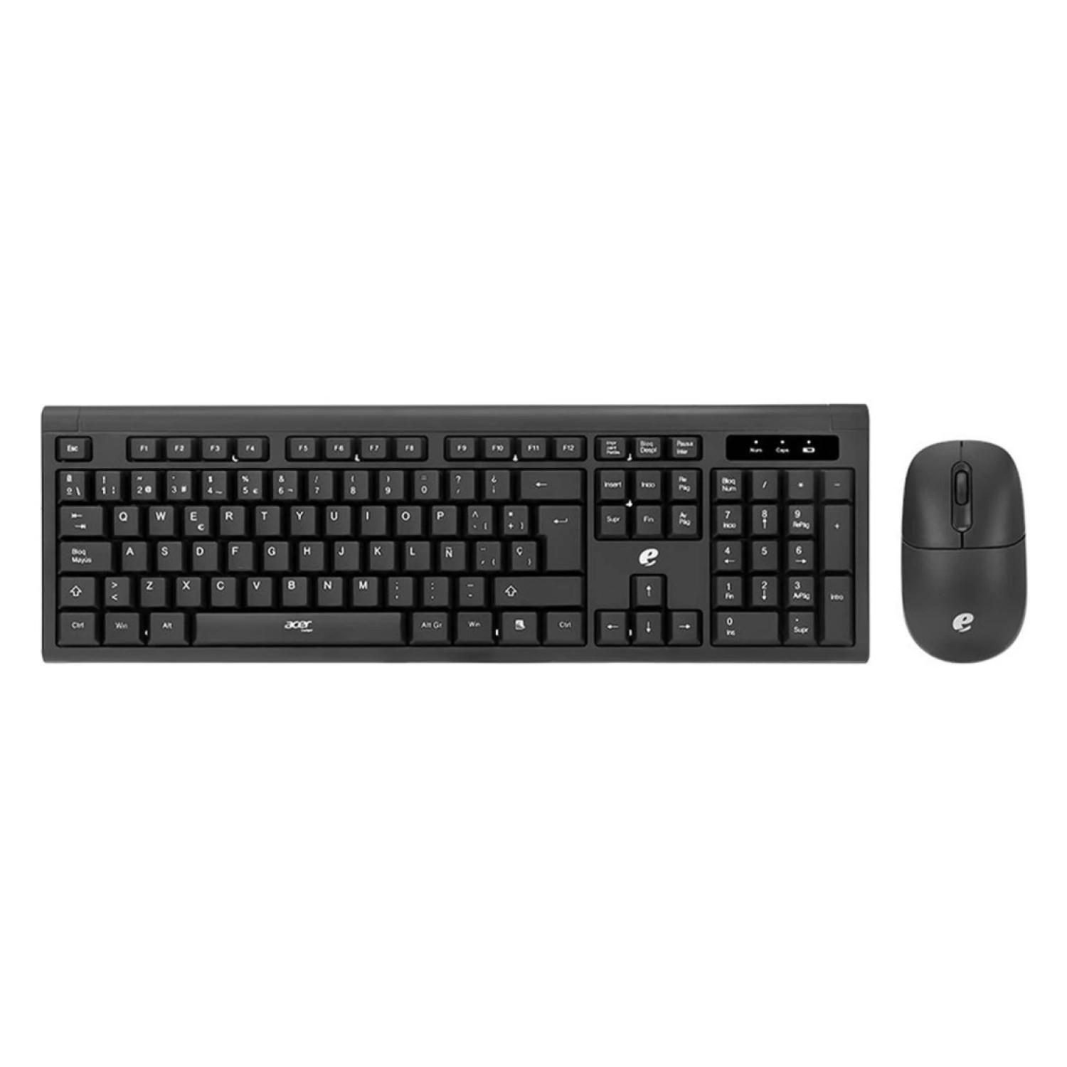 Kit Teclado Y Mouse Inalambrico USB Negro EKW111-1