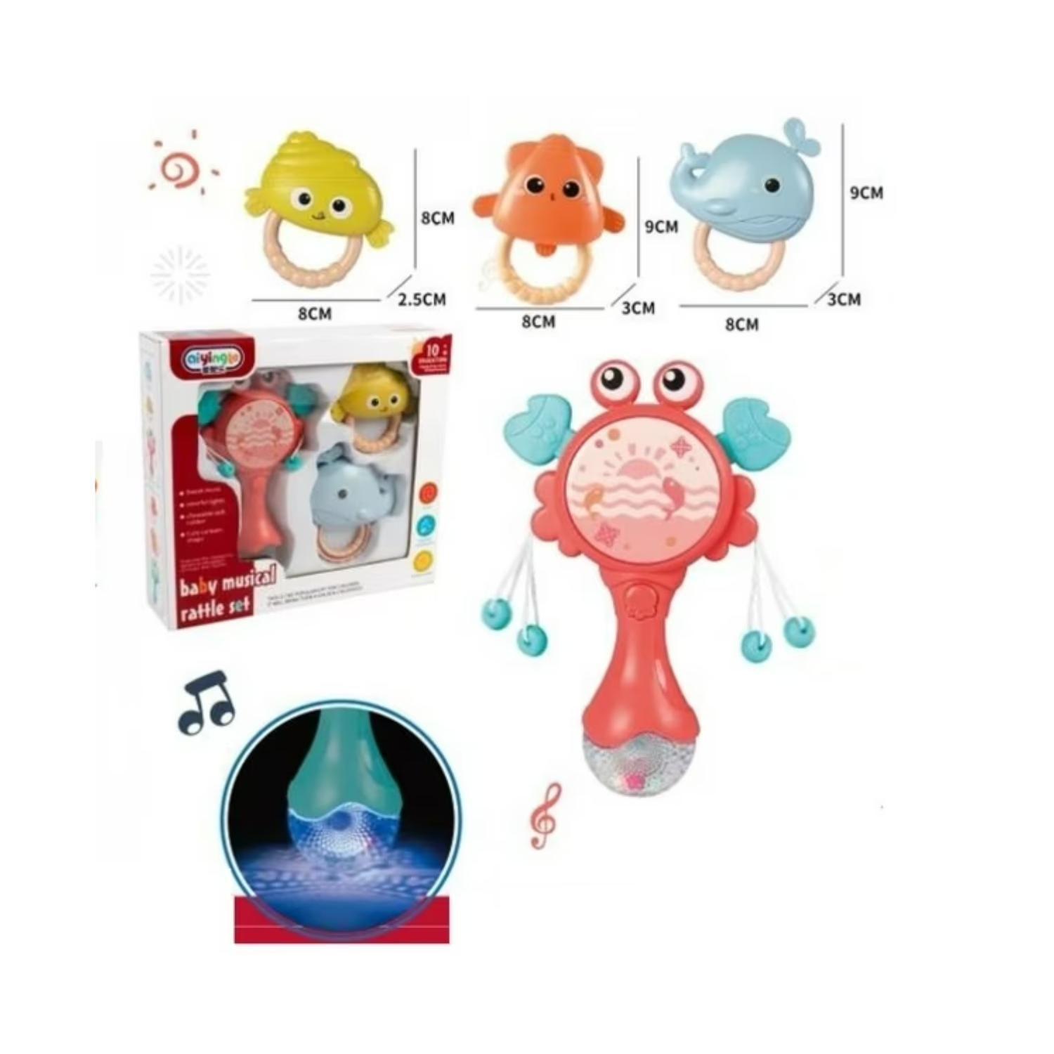 Juguete Sonajero Y Mordedor Musical Para Bebes-2