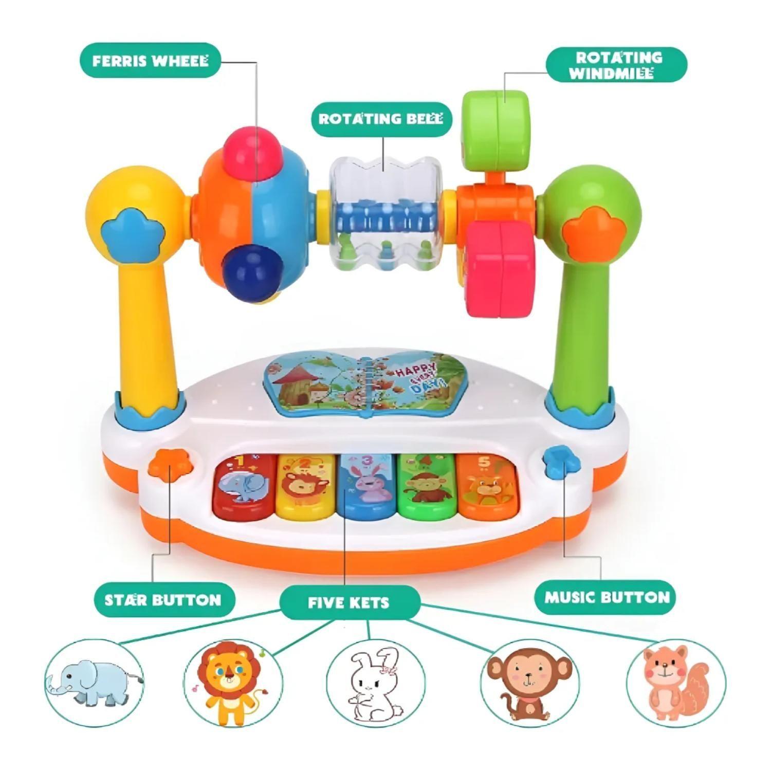 Juguete Piano Didactico Con Luces Y Sonidos Infantiles-3