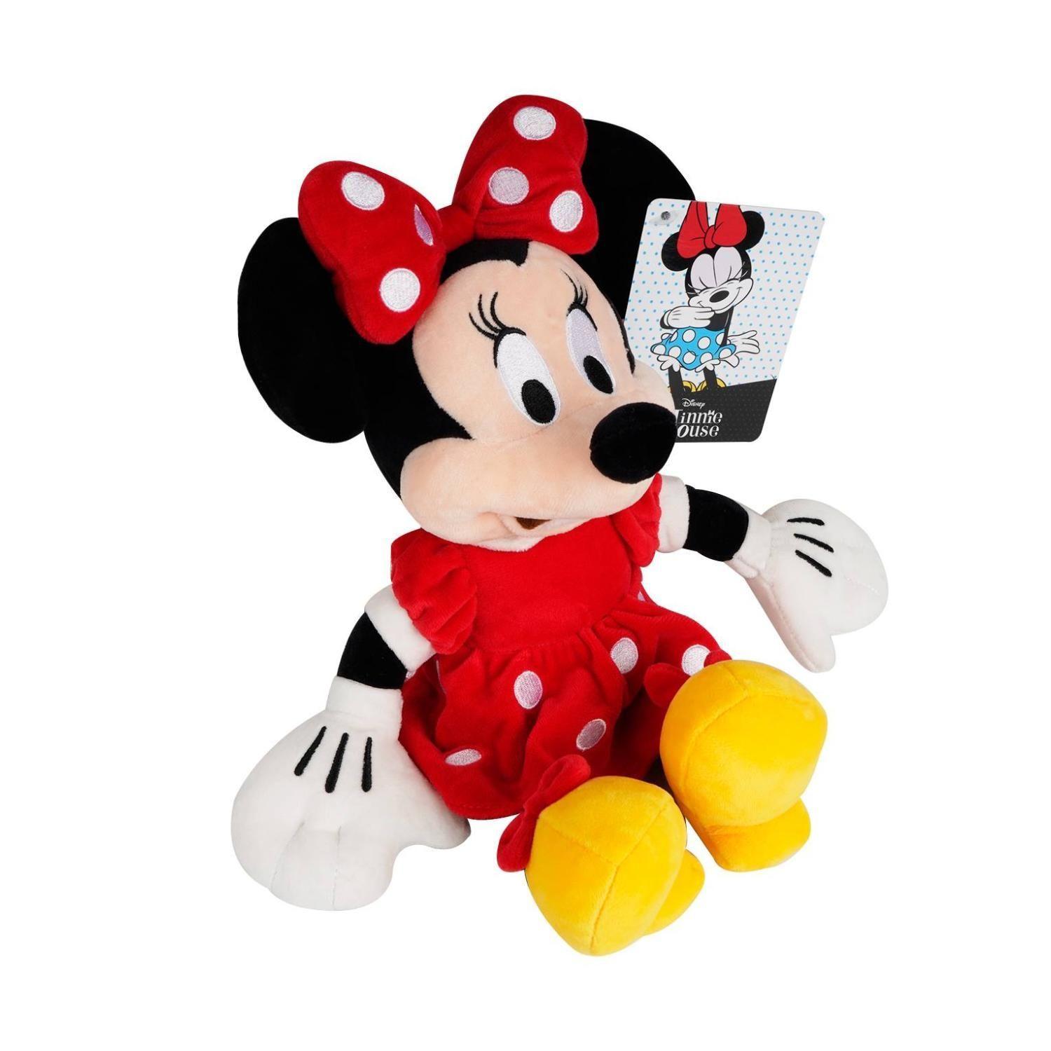 Juguete Peluche Minnie Mouse 30Cm Vestido Rojo Infantil-0