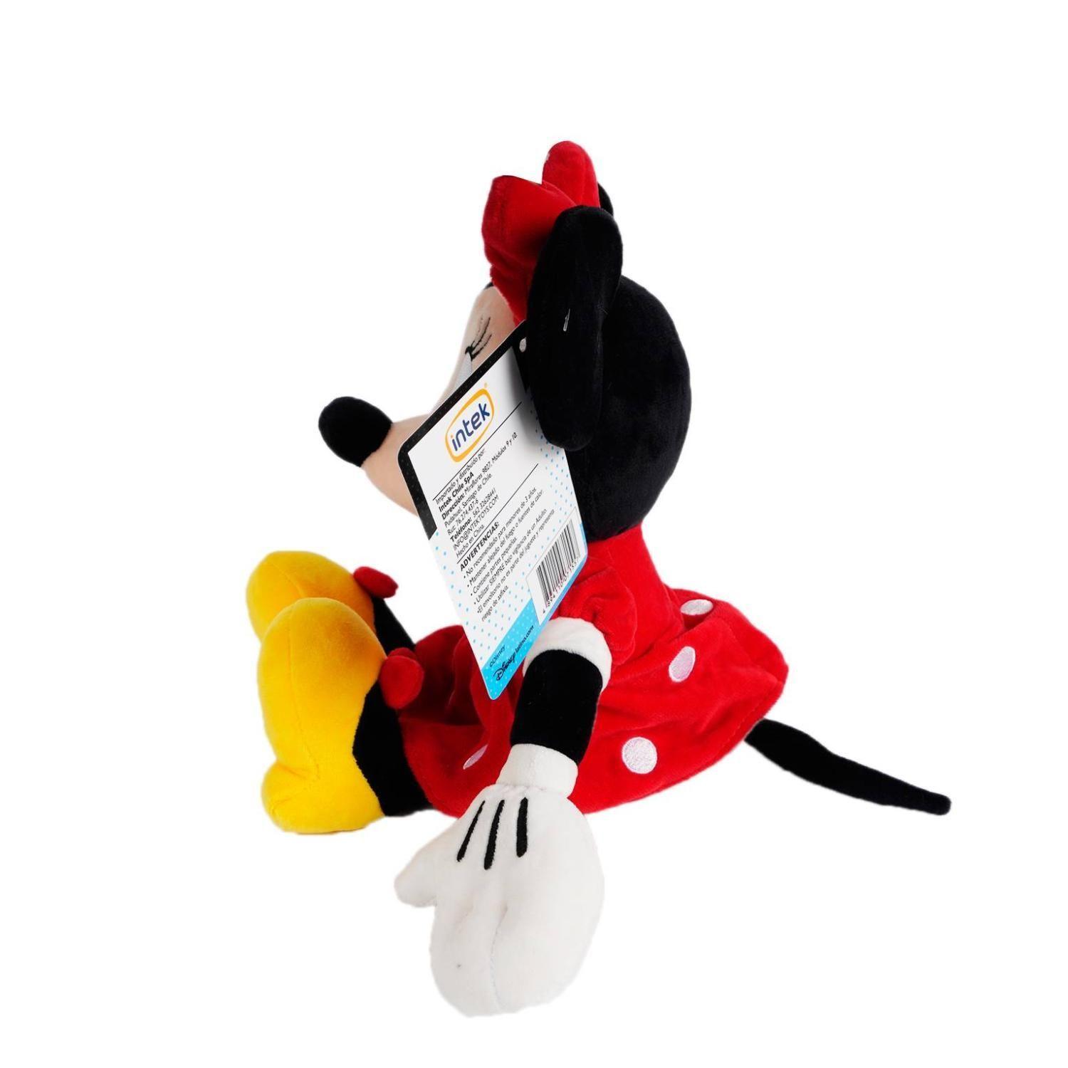 Juguete Peluche Minnie Mouse 30Cm Vestido Rojo Infantil-3