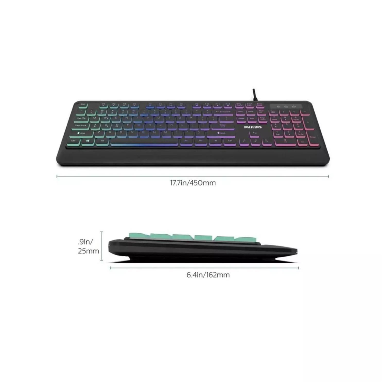 Teclado Gamer USB Iluminado 107 Teclas Ingles G294 -2
