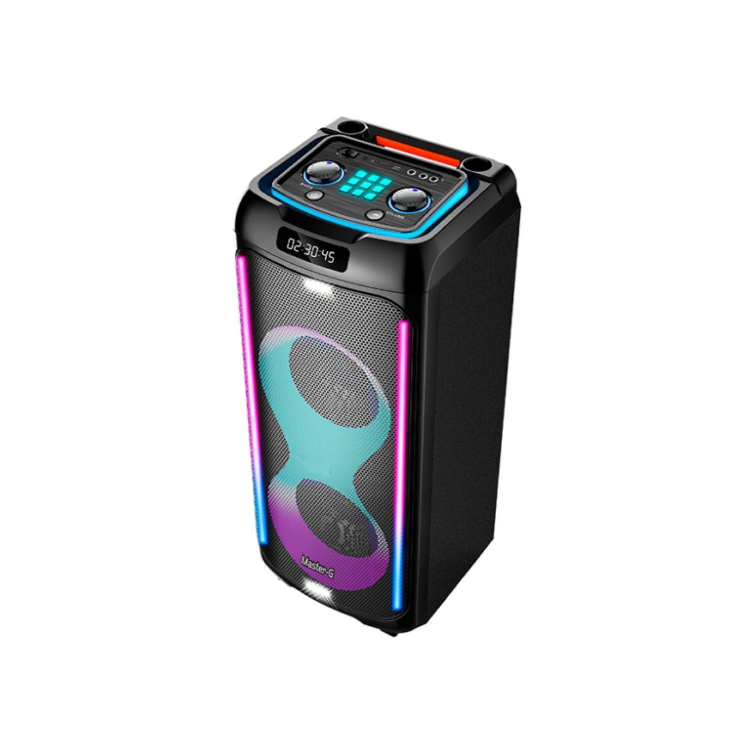 Parlante Bluetooth Karaoke 60W RGB Negro Atenea Master-G-2