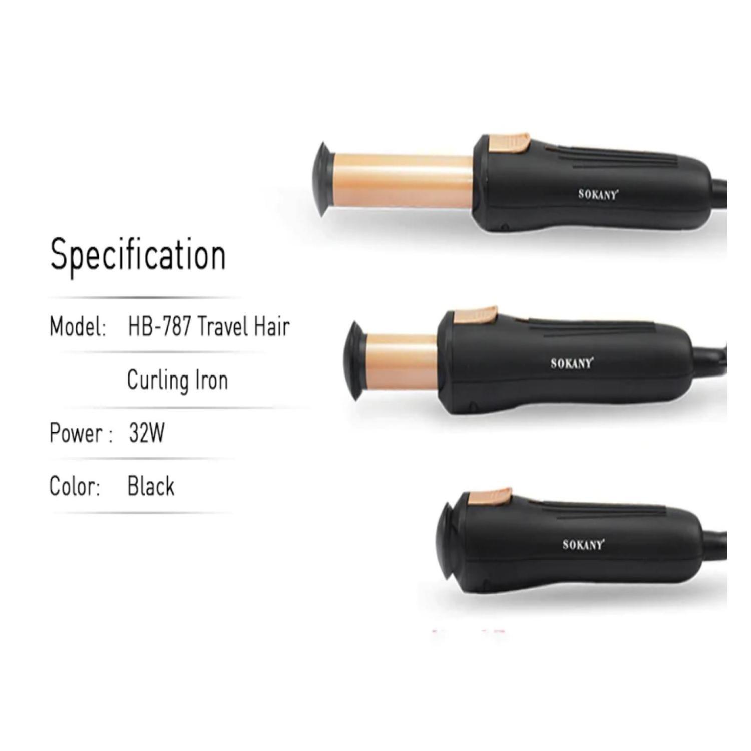 Ondulador Rizador De Pelo Telescopio Portatil HB-787 Sokany-3
