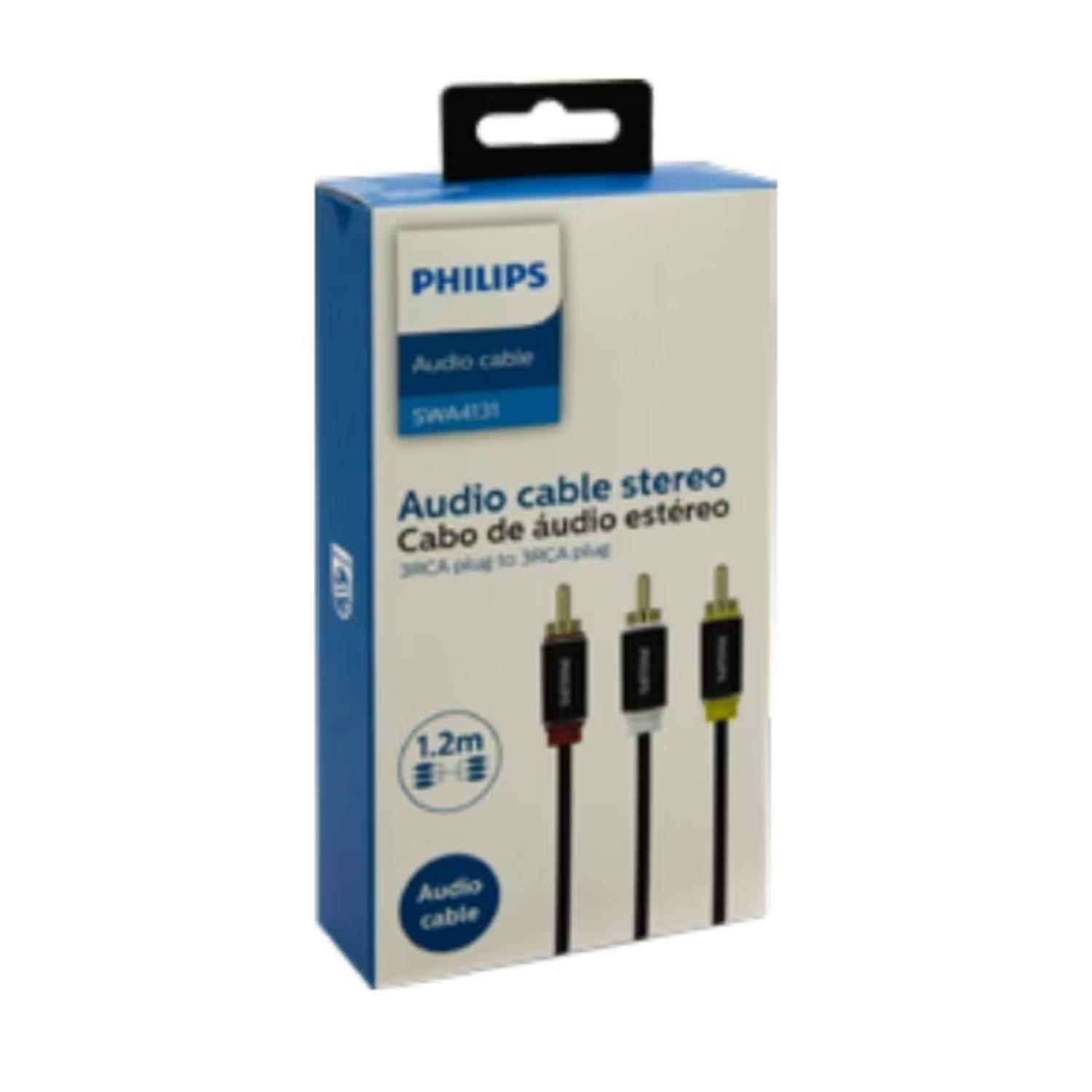 Cable De Audio Y Video RCA Puntas Doradas 1.2Mts -2