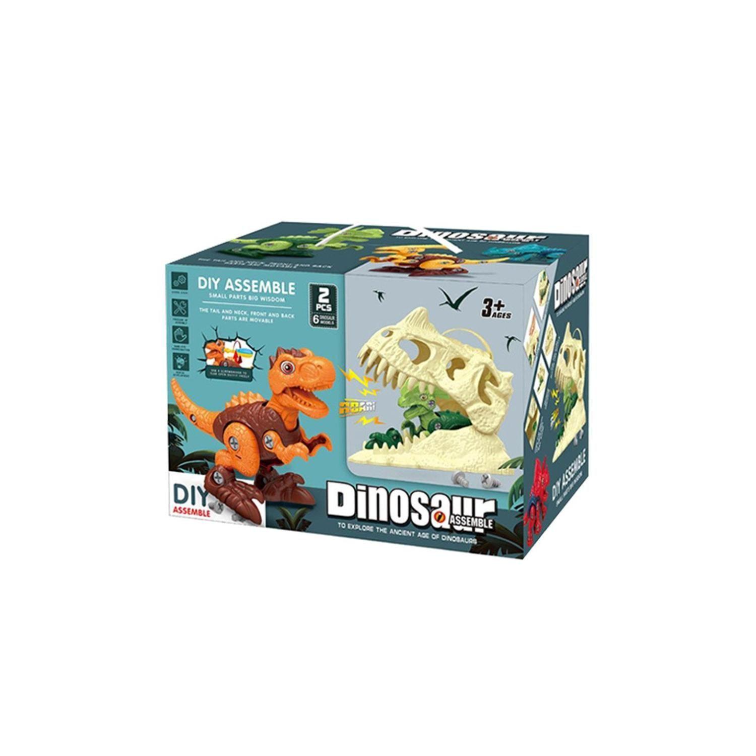 Juguete Set Dinosaurios Armables Accesorios Cabeza Caja Infantil-4