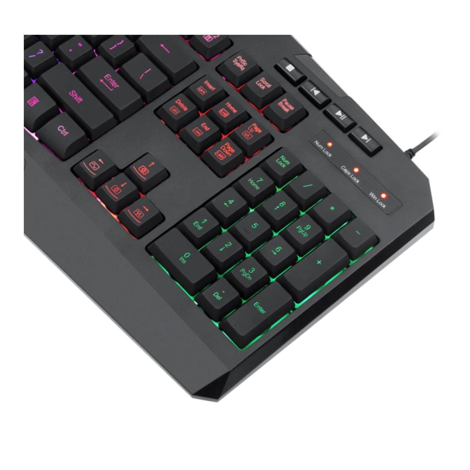 Teclado Mecanico Gamer USB RGB Negro Harpe -4