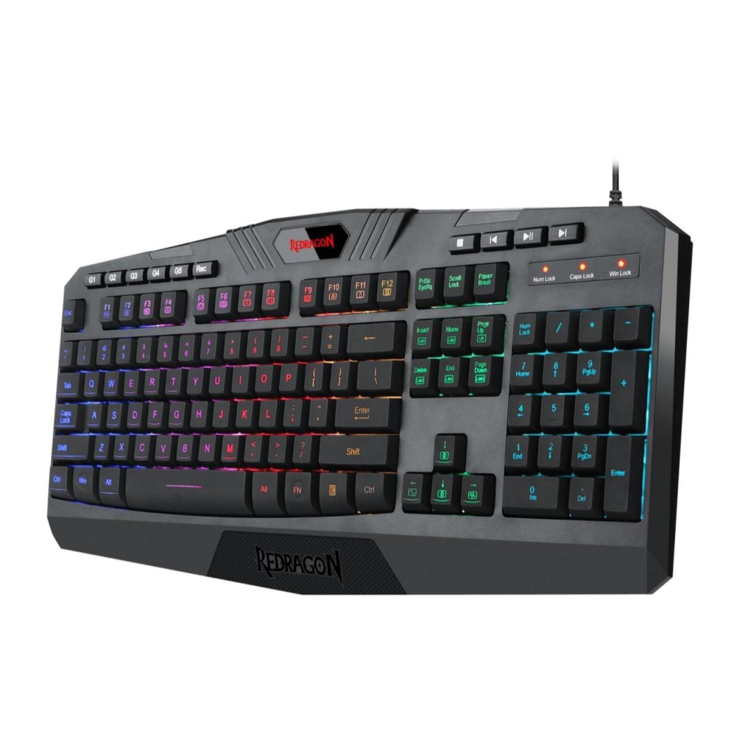 Teclado Mecanico Gamer USB RGB Negro Harpe -5