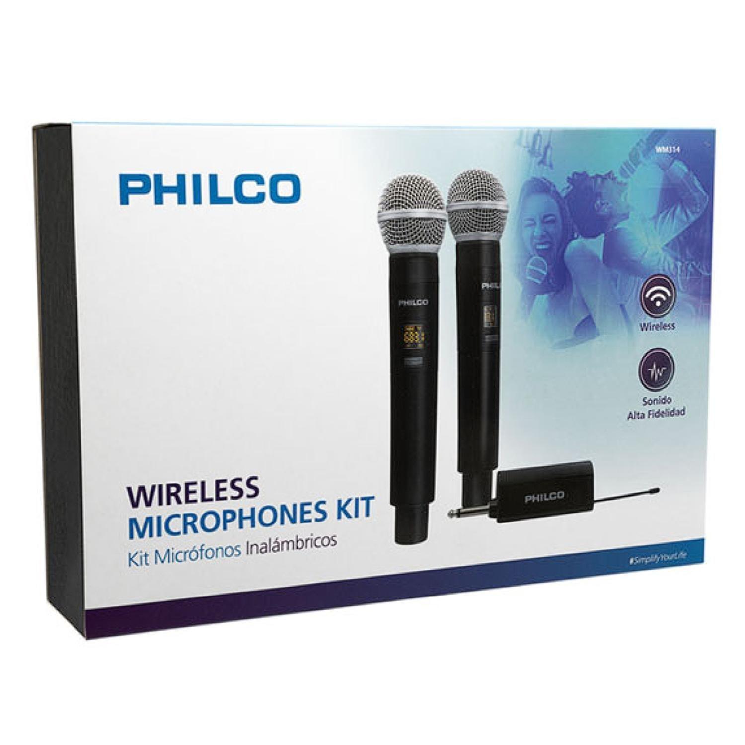 Kit 2 Microfonos Inalambricos Recargables UHF 60M-0