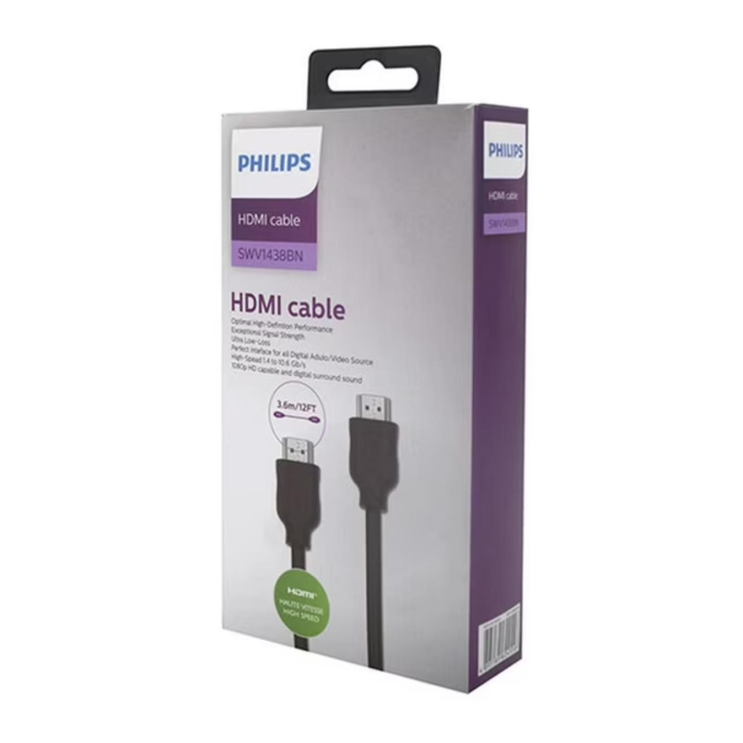 Cable HDMI  Puntas Doradas 3.6Mts HD 4K SWV1438BN -2