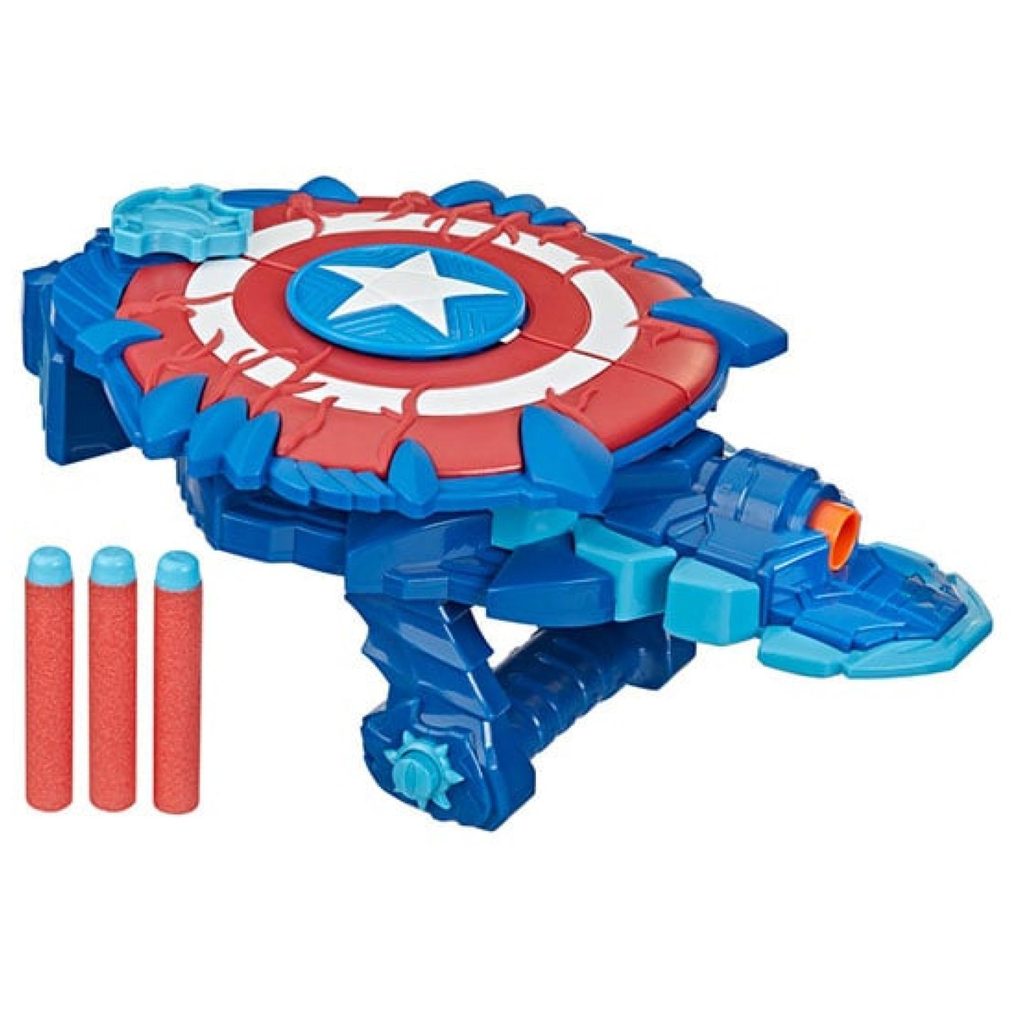 Juguete Lanzador Escudo Capitan America Nerf Mech Strike-1