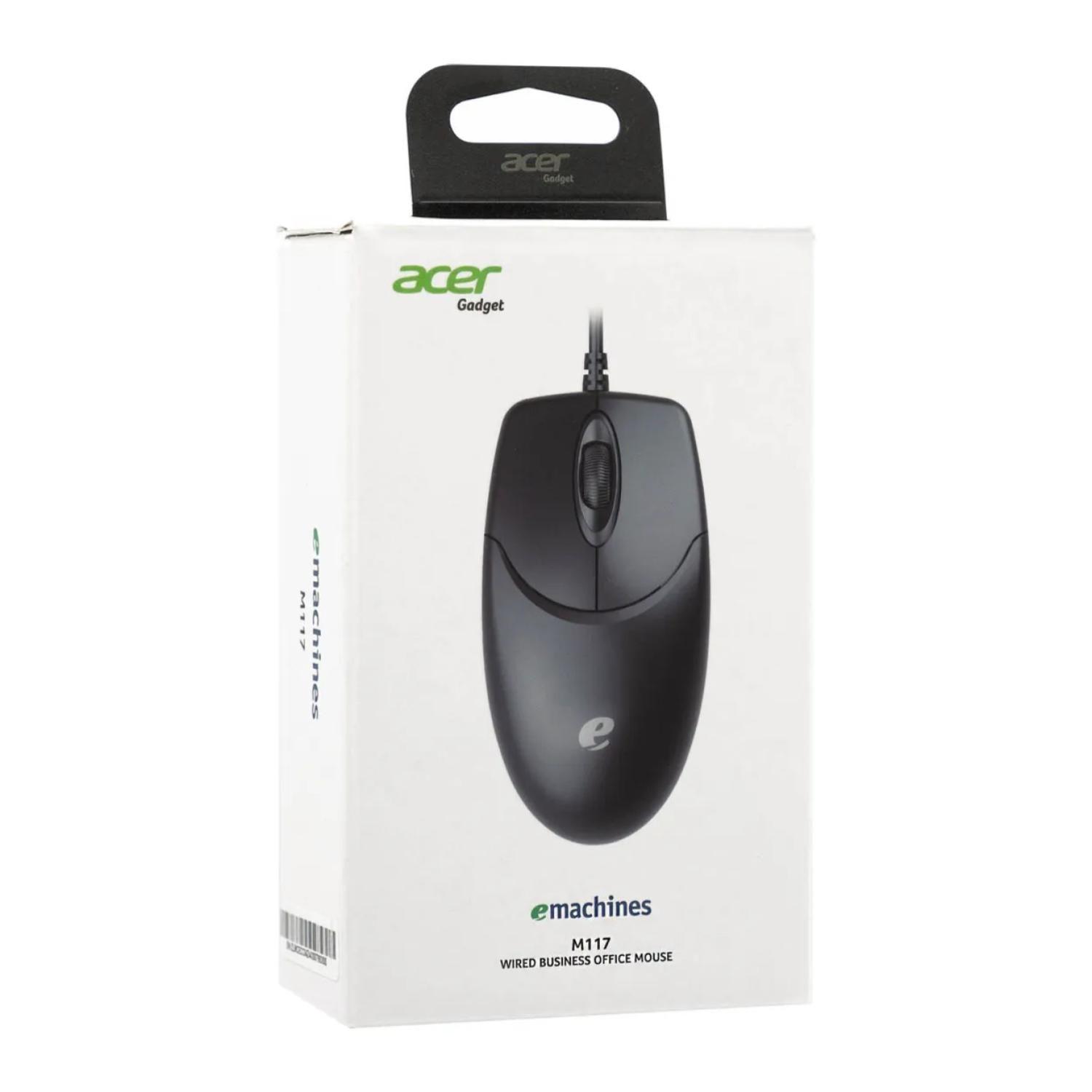 Mouse Alambrico USB 3 Botones Negro M117-3