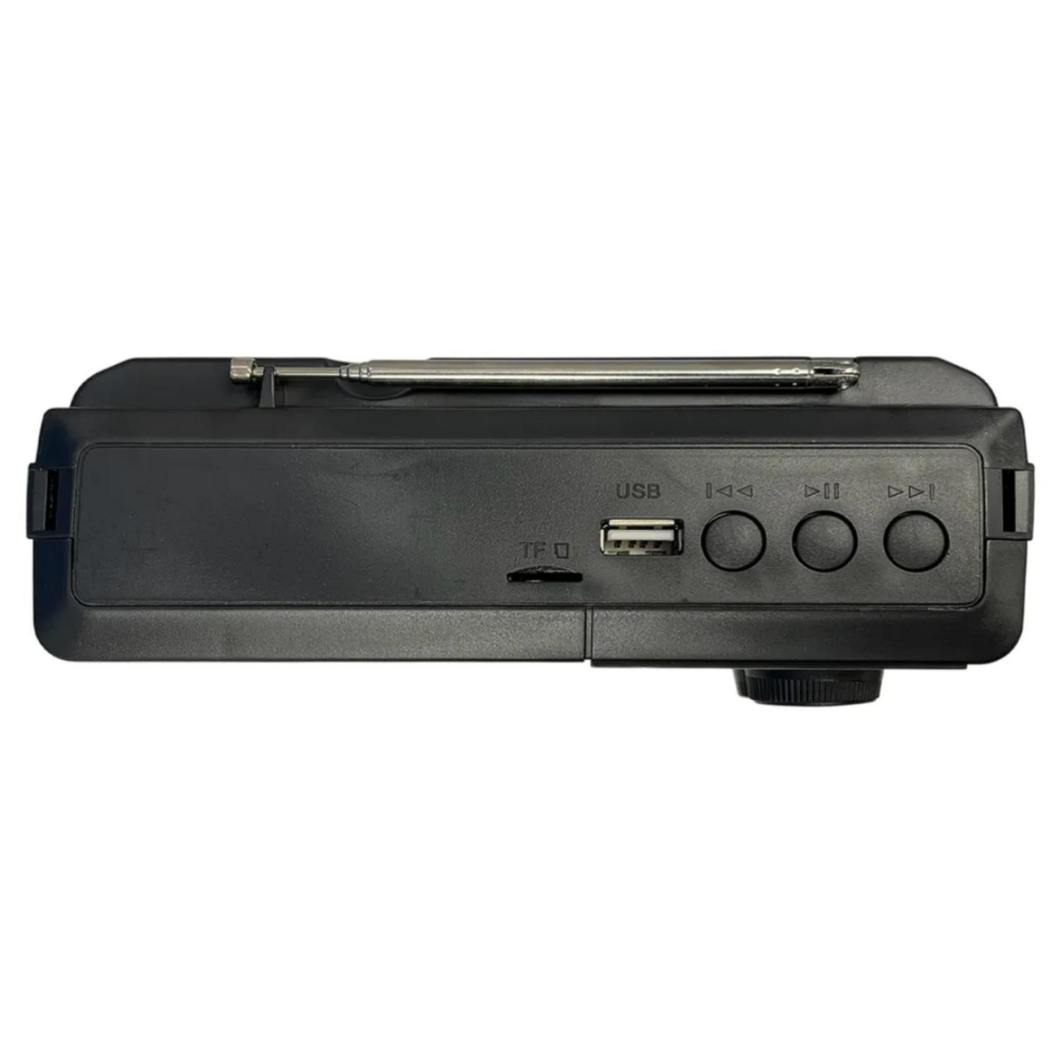 Radio Portatil Panel Solar LED USB AM FM SW Negro Tecnolab-3