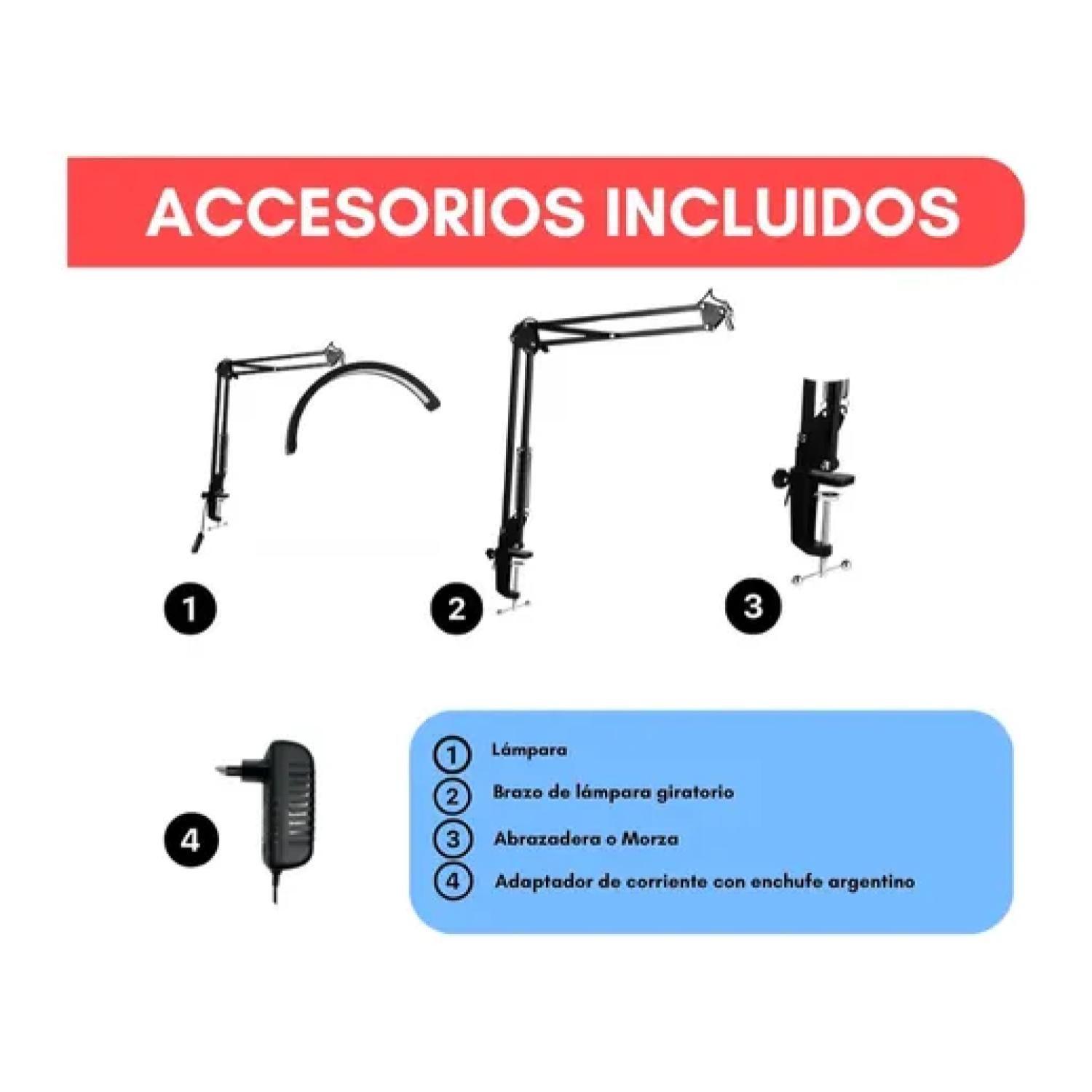 Lampara Ajustable Articulada Para Manicurista Pestañas Cara-5