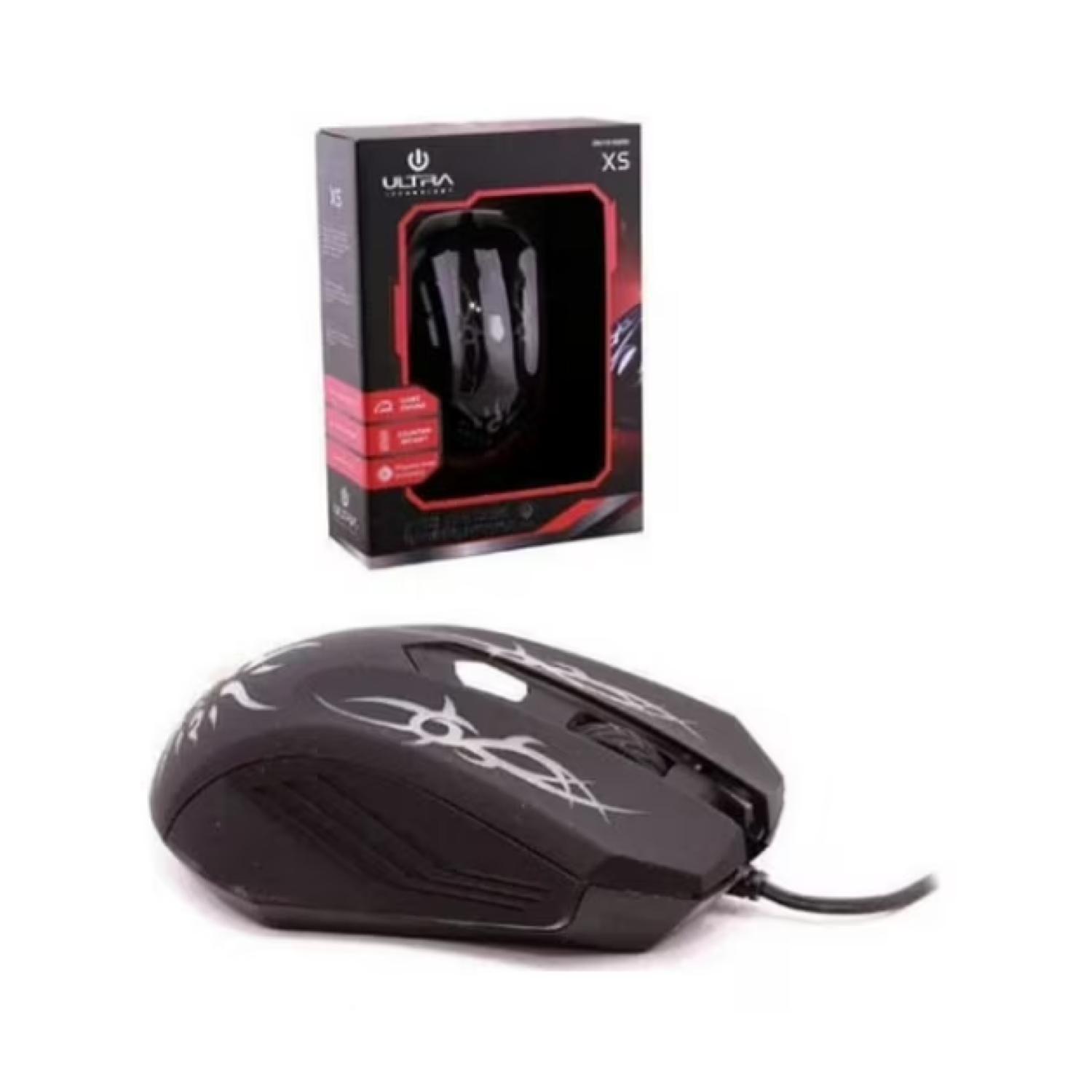 Mouse Gamer USB Retroiluminado 4B 2400DPI Negro X5 -2