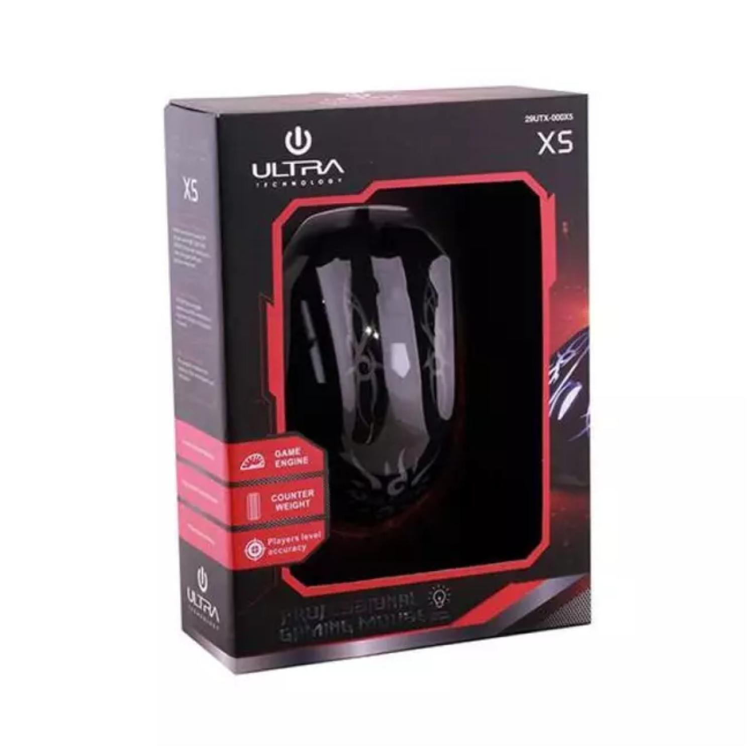Mouse Gamer USB Retroiluminado 4B 2400DPI Negro X5 -3