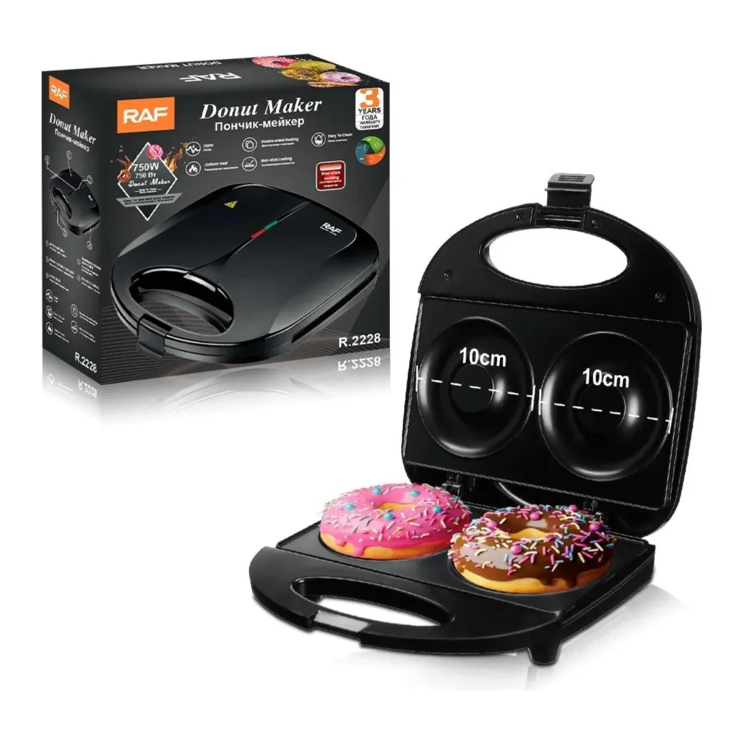 Maquina De Donas Grandes 2 Donas 750W Negro R2228-5