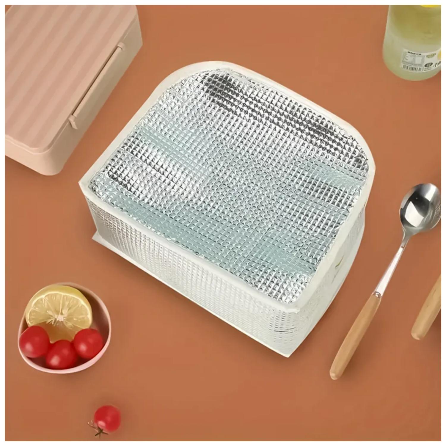 Lonchera Bolsa Termica 23x10x29cm Gato Morado Kawaii-3