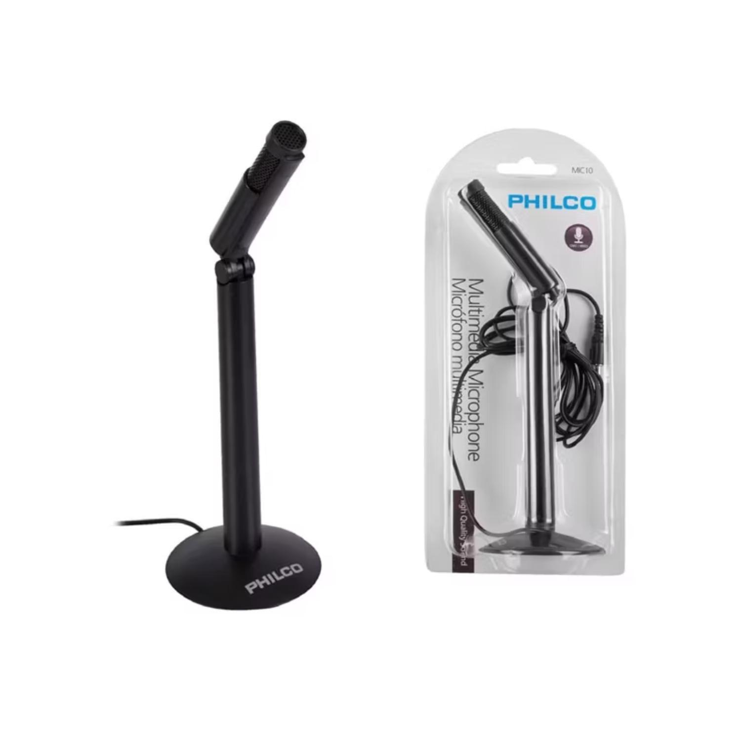 Microfono Multimedia Jack 3.5 PC Negro MIC-10 -1