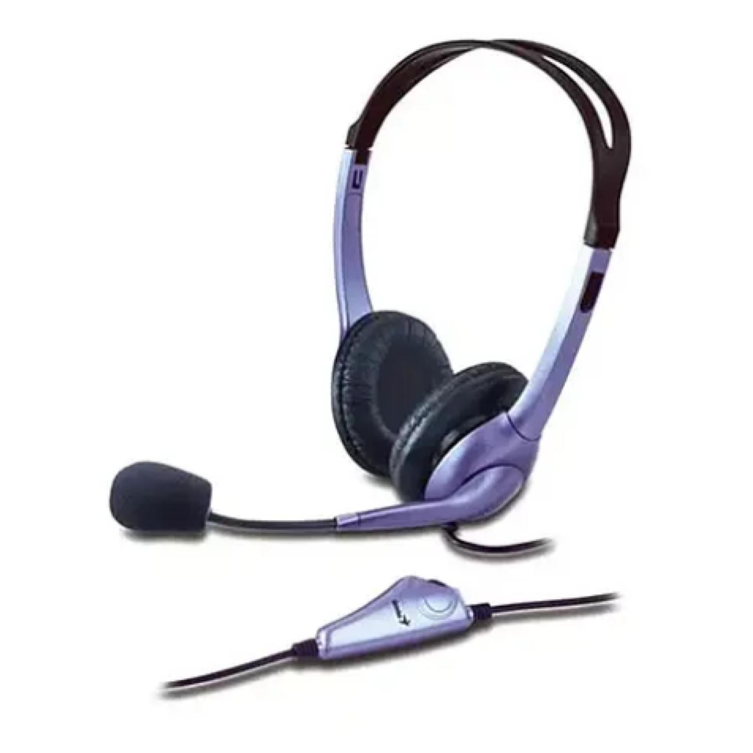 Audifono Headset  Microfono 2 Jack 3.5 PC HS-04S Gris-2