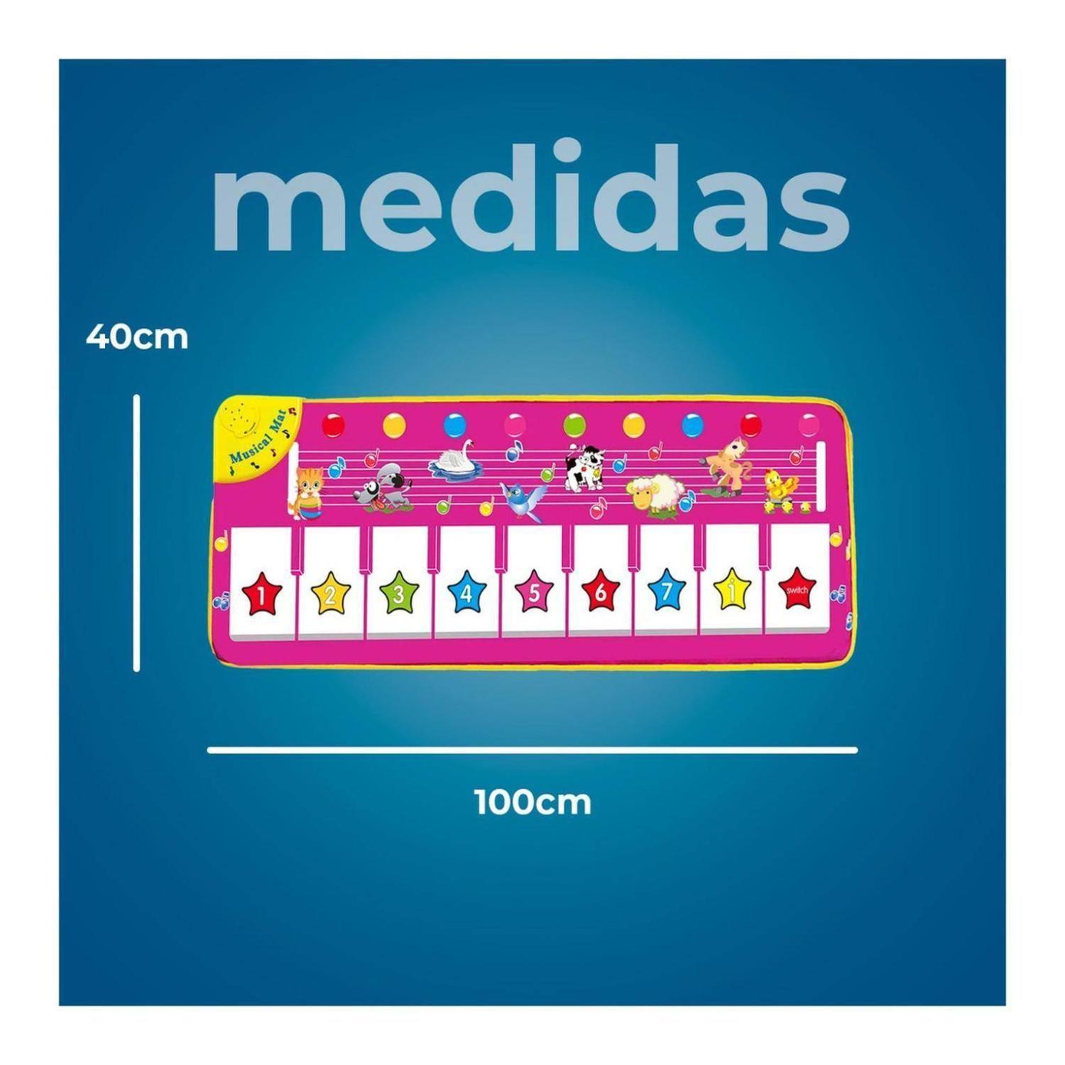 juguete Alfombra Musical 10 Teclas 7 Sonidos Azul Infantil-2