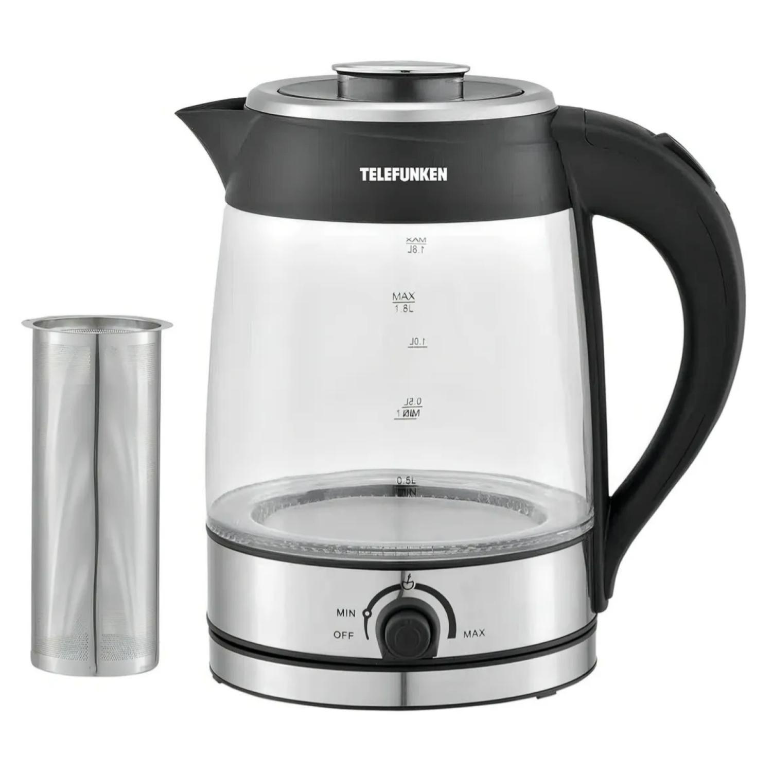 Hervidor Electrico 1800ml Vidrio 1200W TF PE800 Telefunken-2