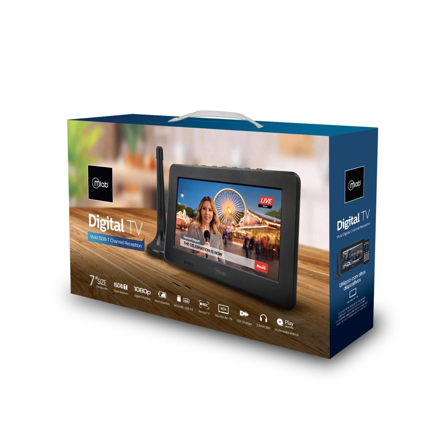 Mini Tv Digital Portatil HD 1080P 4W ISDB-T 9412 Mlab-4
