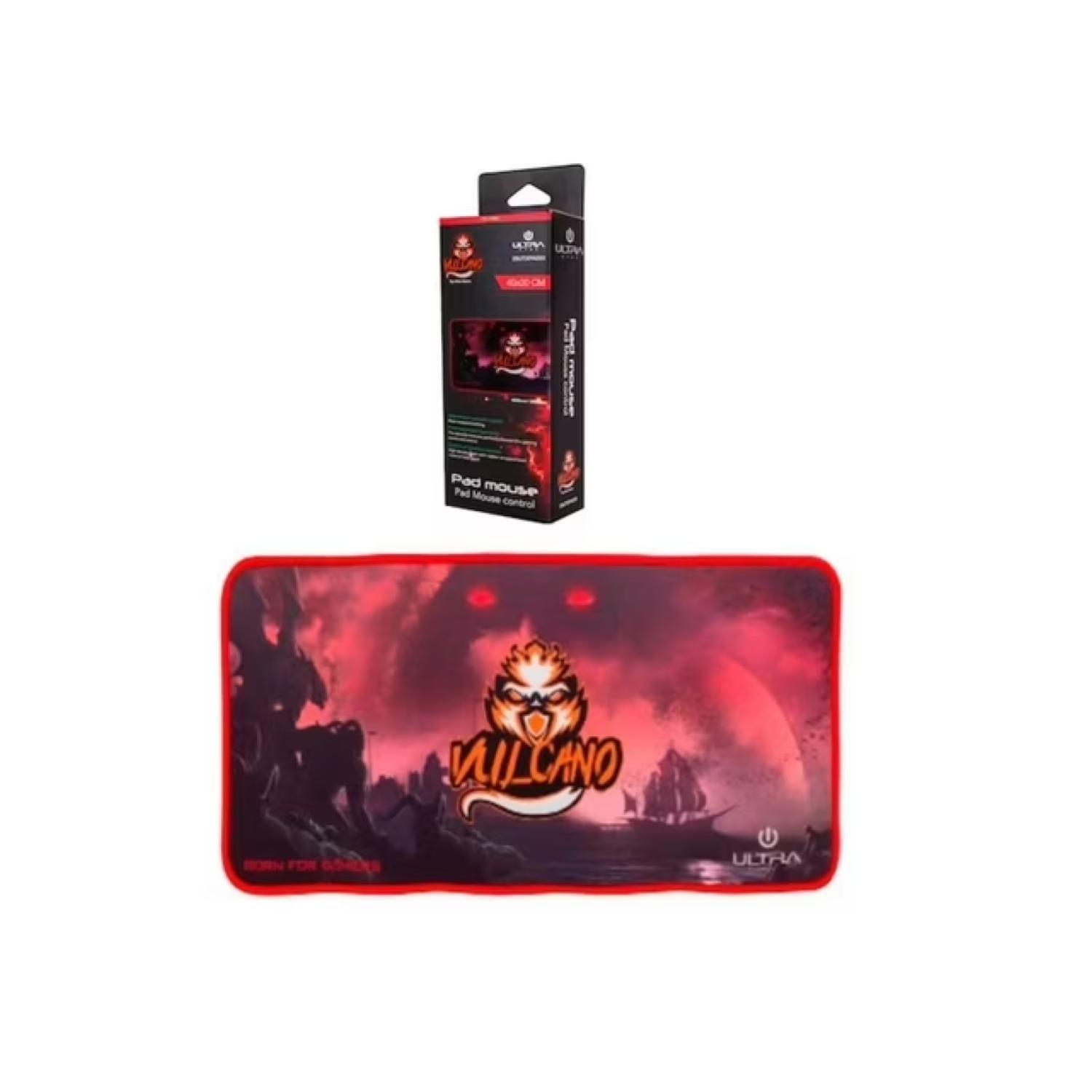 MousePad Gamer XL 20x40cm Rojo Vulcano -2
