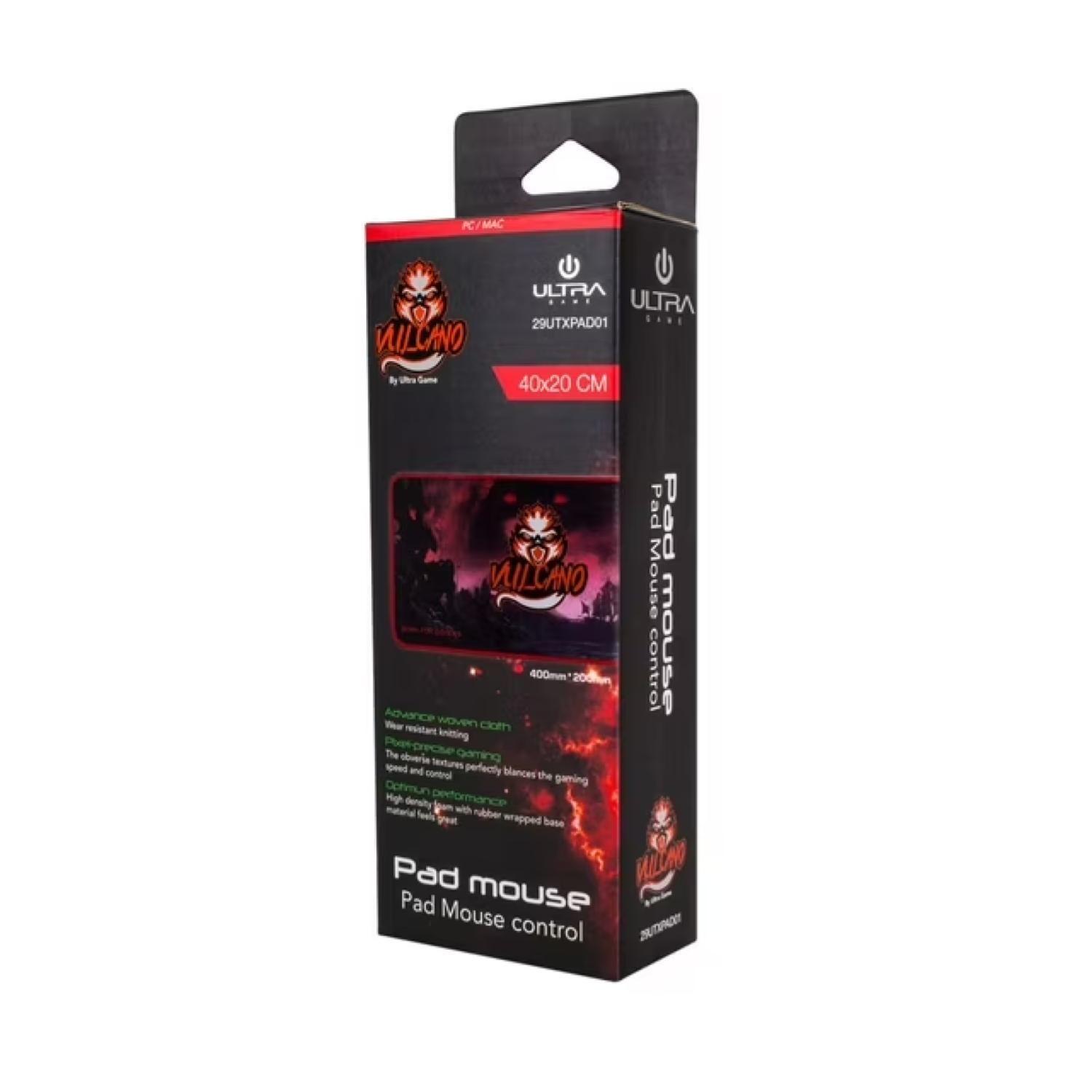 MousePad Gamer XL 20x40cm Rojo Vulcano -3