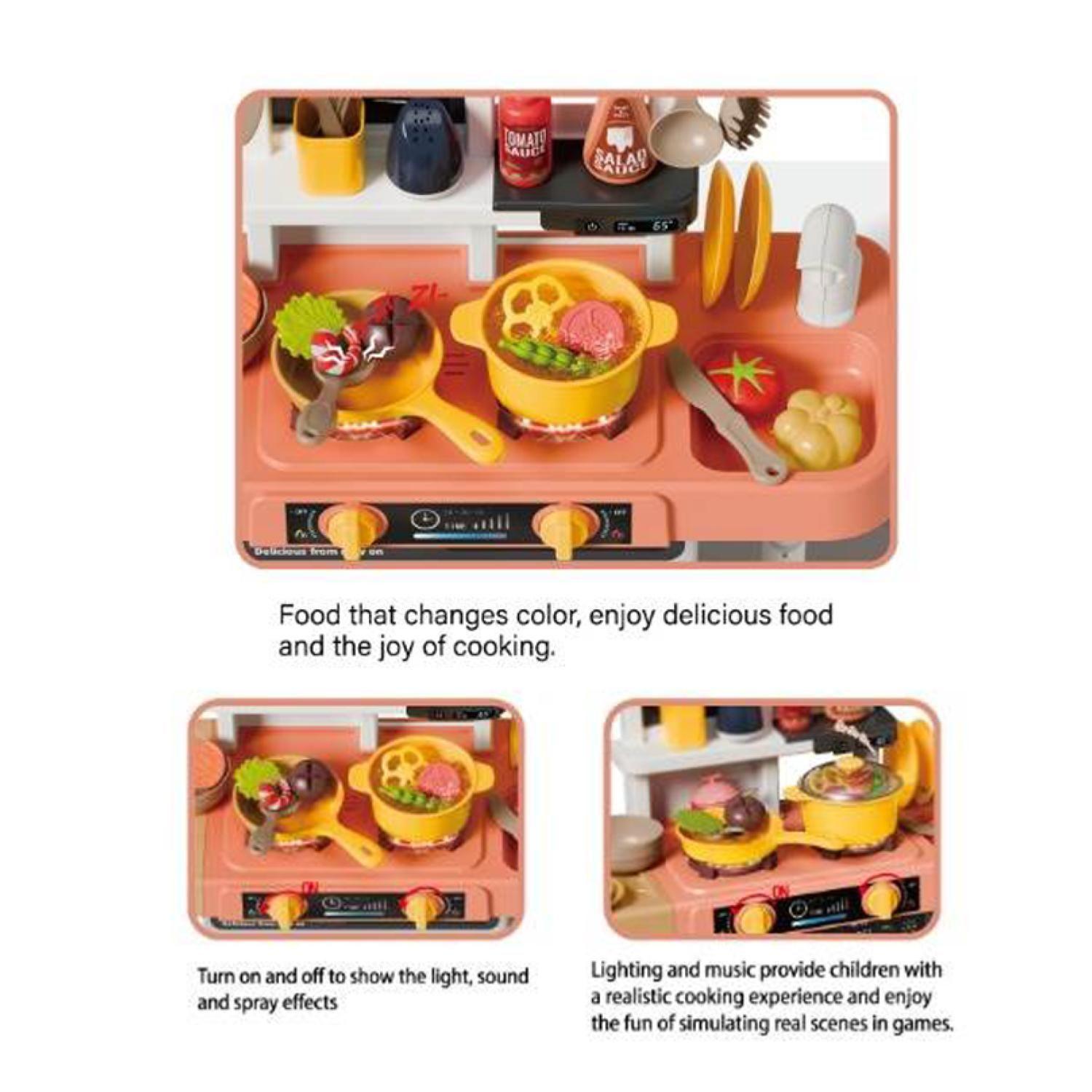 Juguete Cocina 43 Piezas 68cm Interactiva Coral Infantil-4