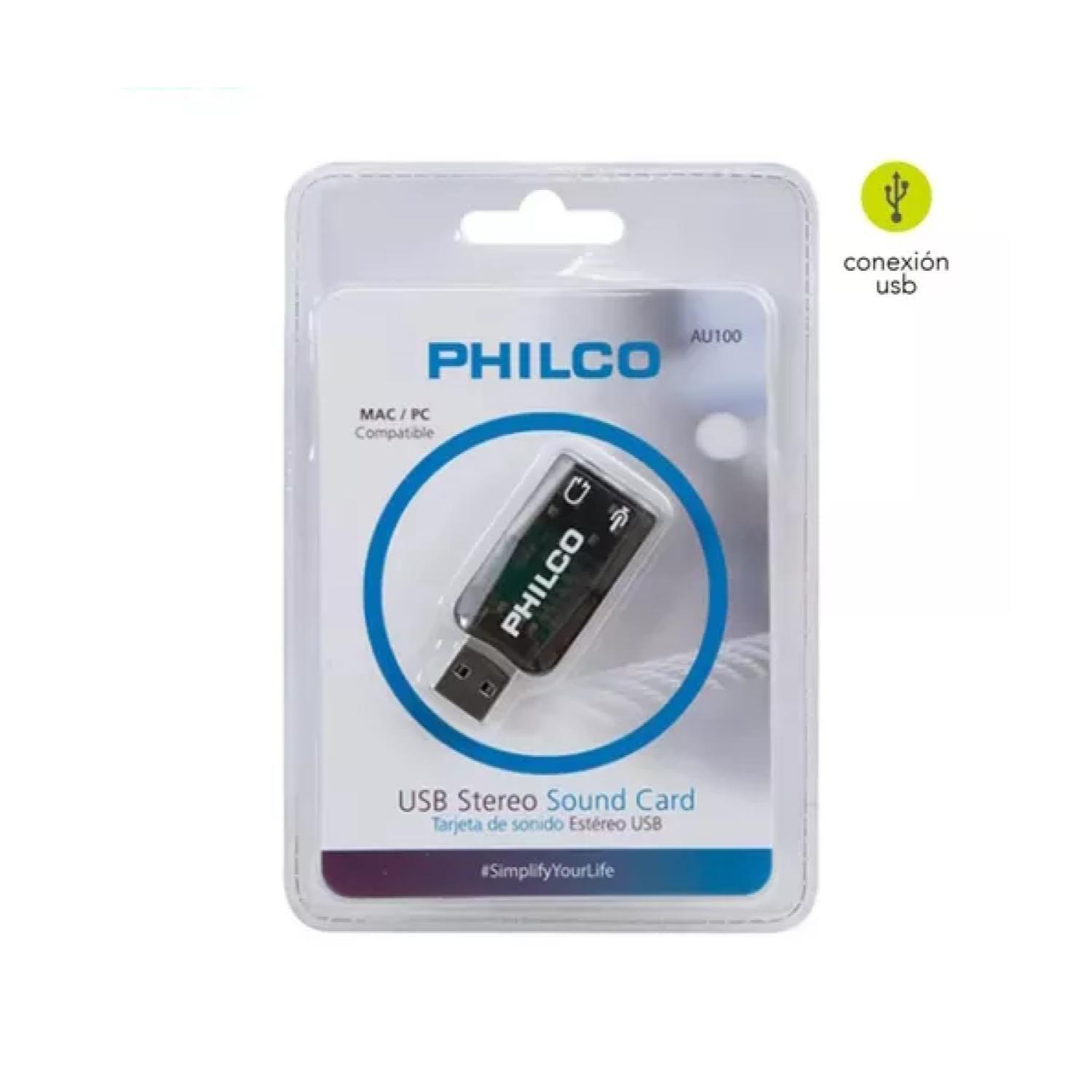 Tarjeta De Sonido USB Adaptador De Audio AU100 -2