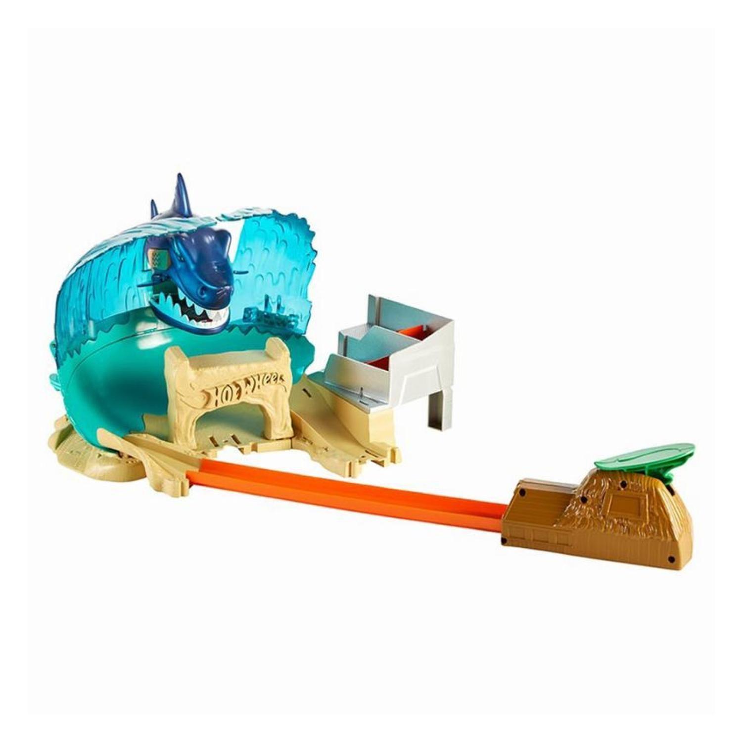 Juguete Pista Batalla En Playa Tiburon Hot Wheels-0