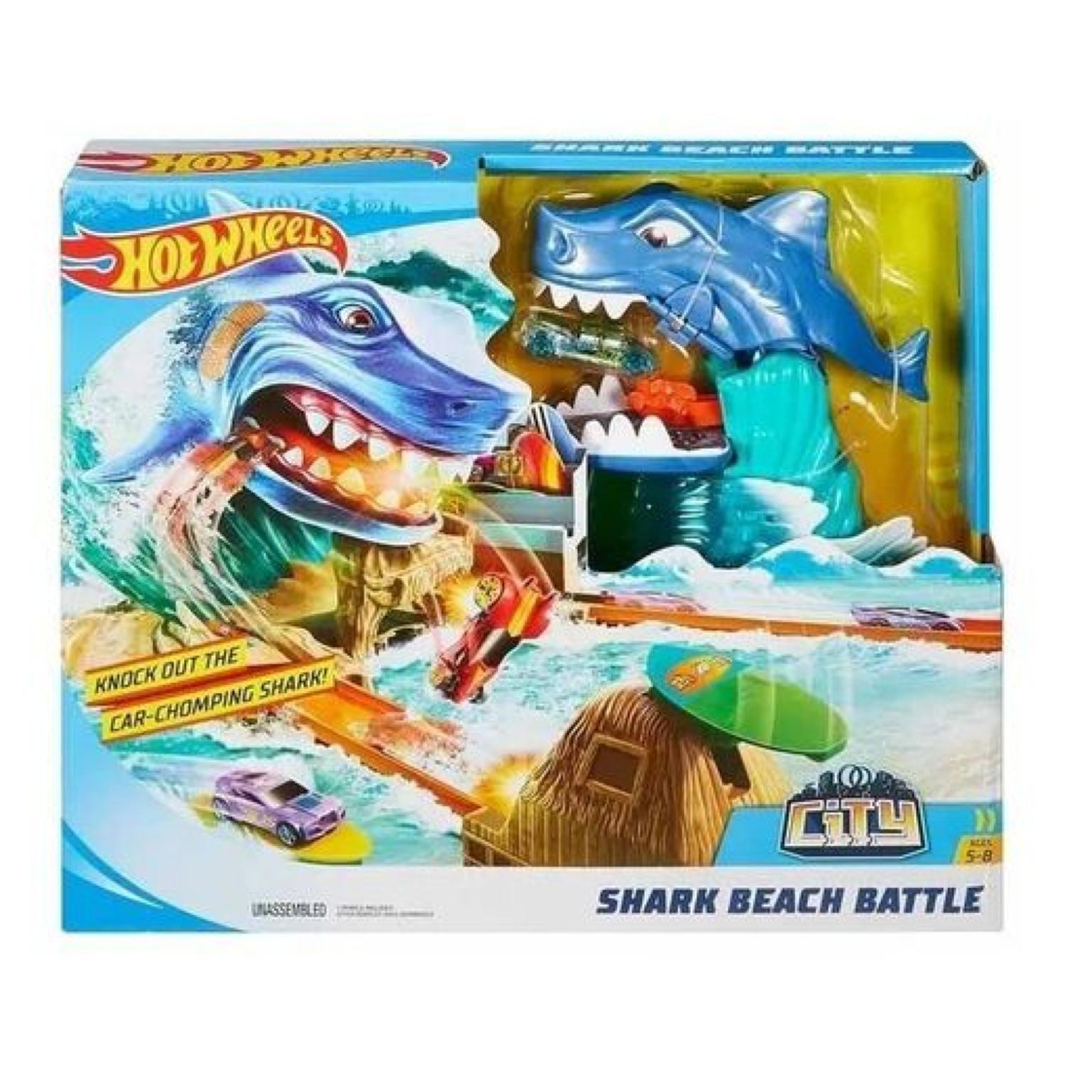 Juguete Pista Batalla En Playa Tiburon Hot Wheels-2
