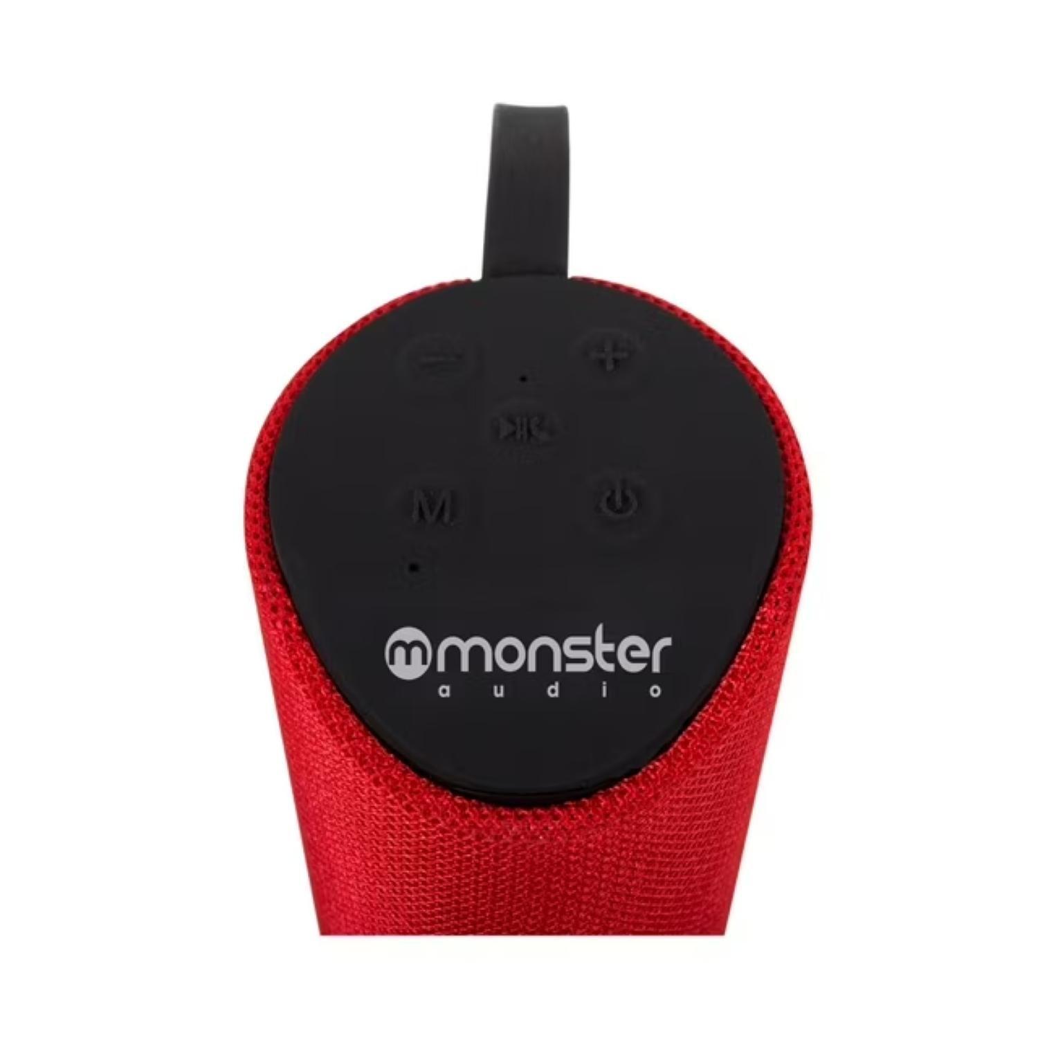 Parlante Inalambrico Bluetooth TWS AUX Micro SD Rojo -2