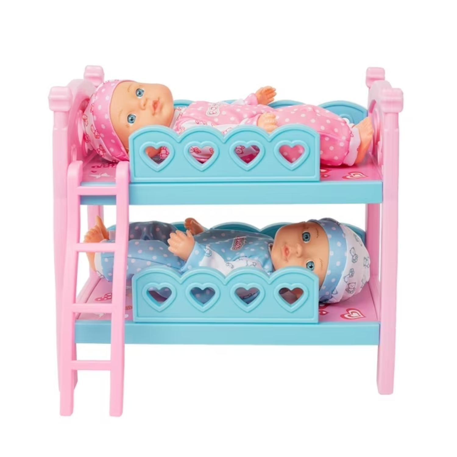 Juguete Pack 2 Muñecas Bostecitos Camarote Mellizas Infantil-2