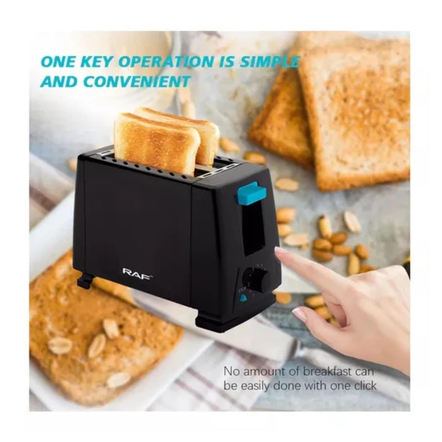 Tostadora Electrica De Pan 2 Rebanadas 650W Negro R263-3