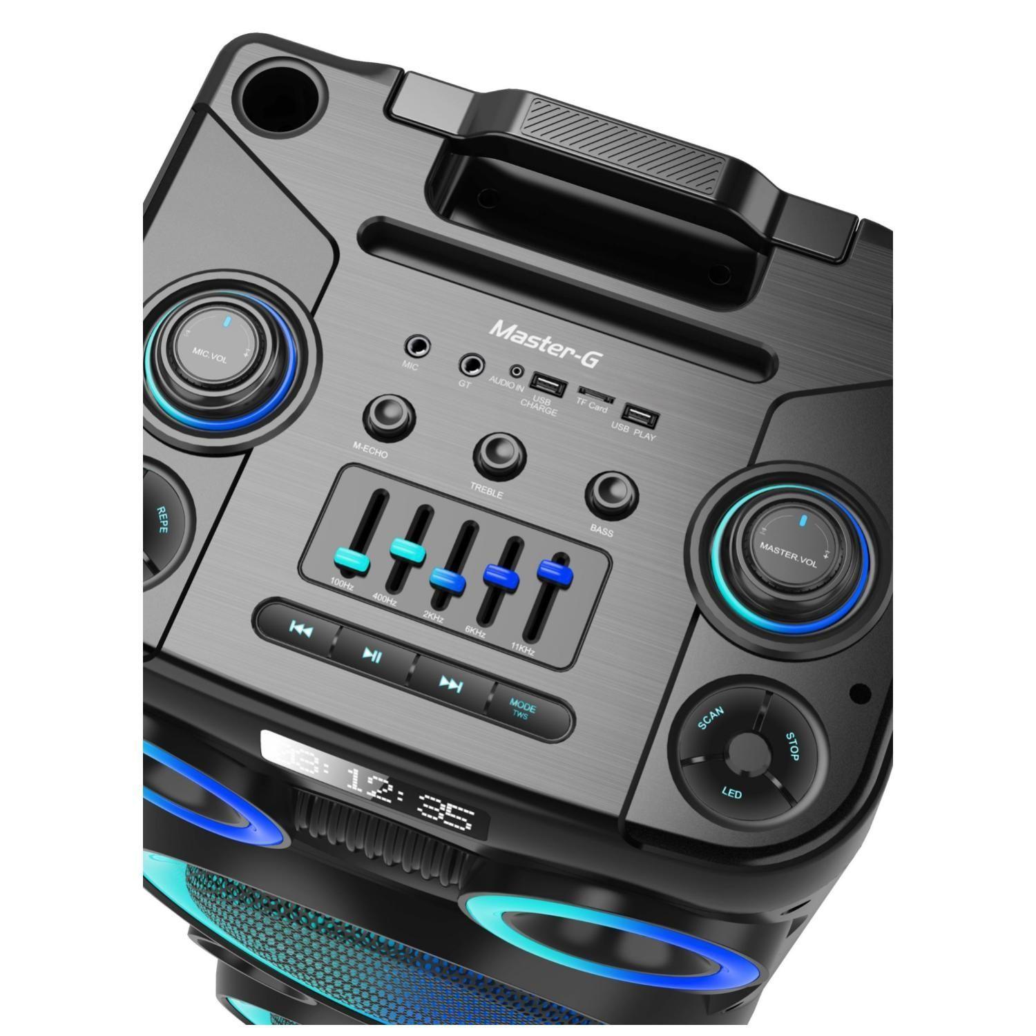 Parlante Karaoke Bluetooth 150Wx2 Consola DJ Mgkraken-3