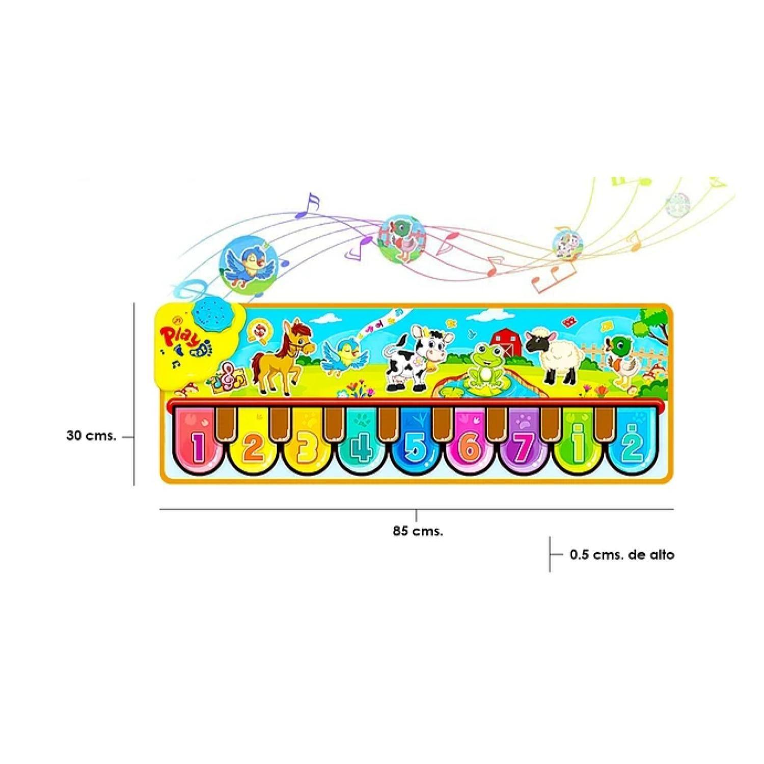 Juguete Alfombra Musical Piano 85x30cm Divertido Infantil-3