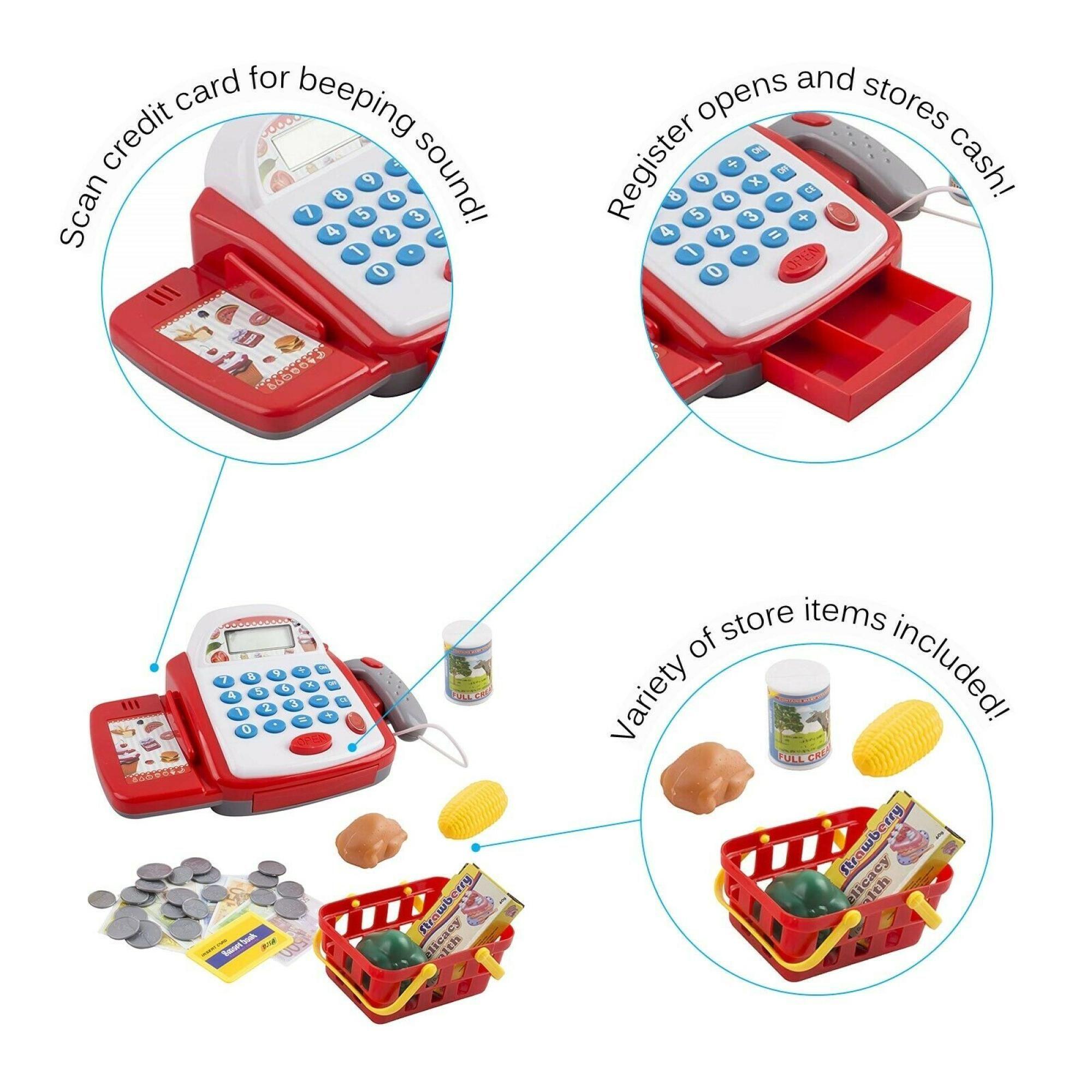 Juguete Caja Registradora Con Accesorios Y Sonidos Infantil-3
