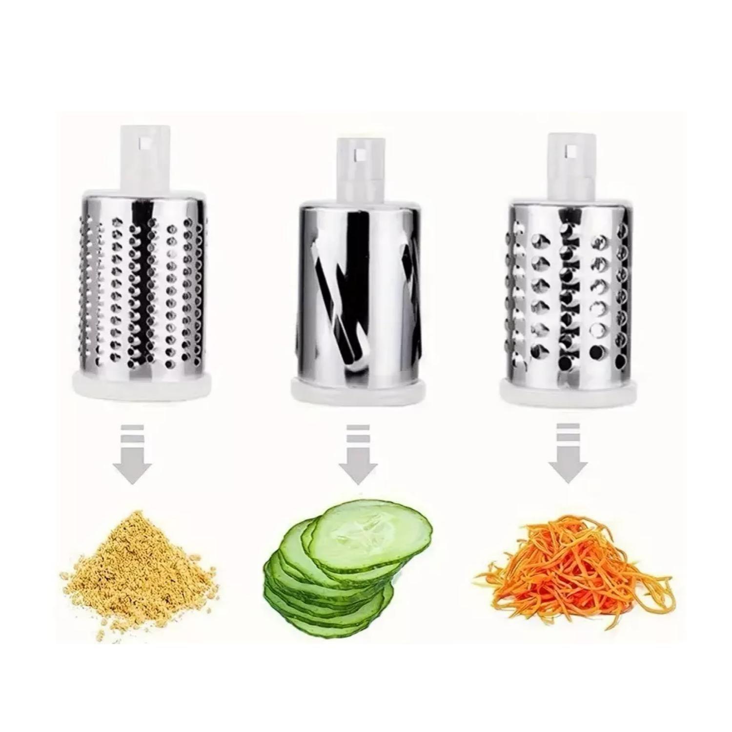 Rebanador Cortador Rallador De Verduras Molinillo 3 En 1-2
