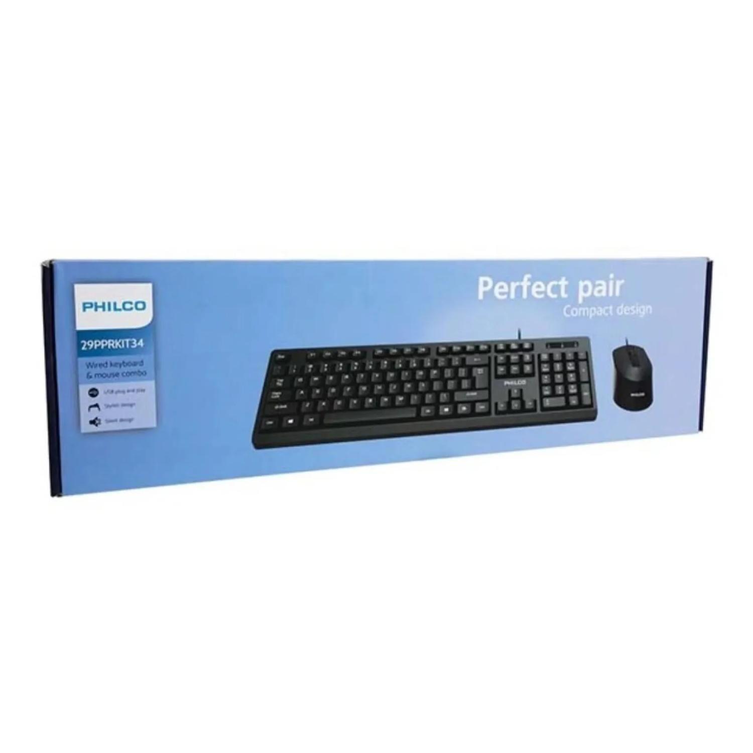 Kit Teclado Y Mouse Inalambrico USB Negro SPT6354 -2
