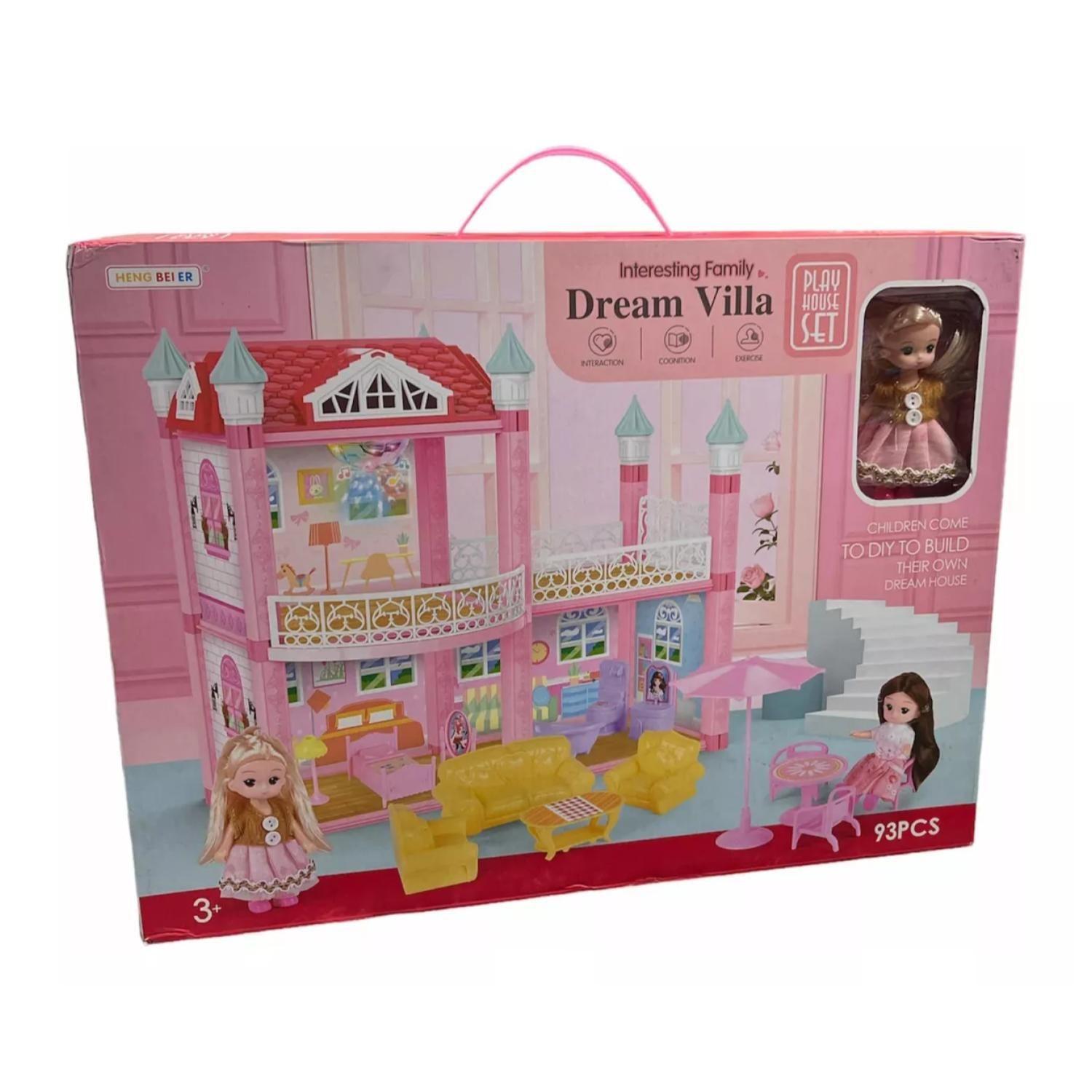 Juguete Casa Castillo De Muñecas Armable 105PCS-3